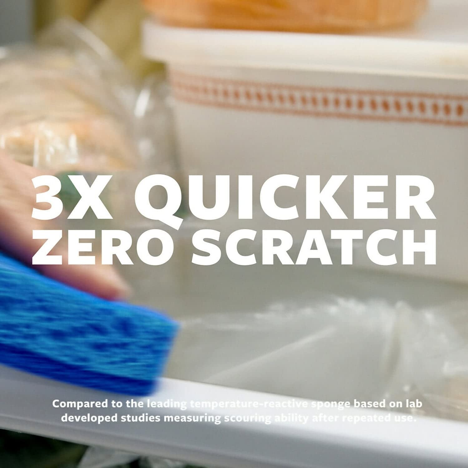 3M Scotch-Brite No Scratch Scrub Sponges, Blue, 4-1/2 x 2-1/2 x 7/10 in - Image 3