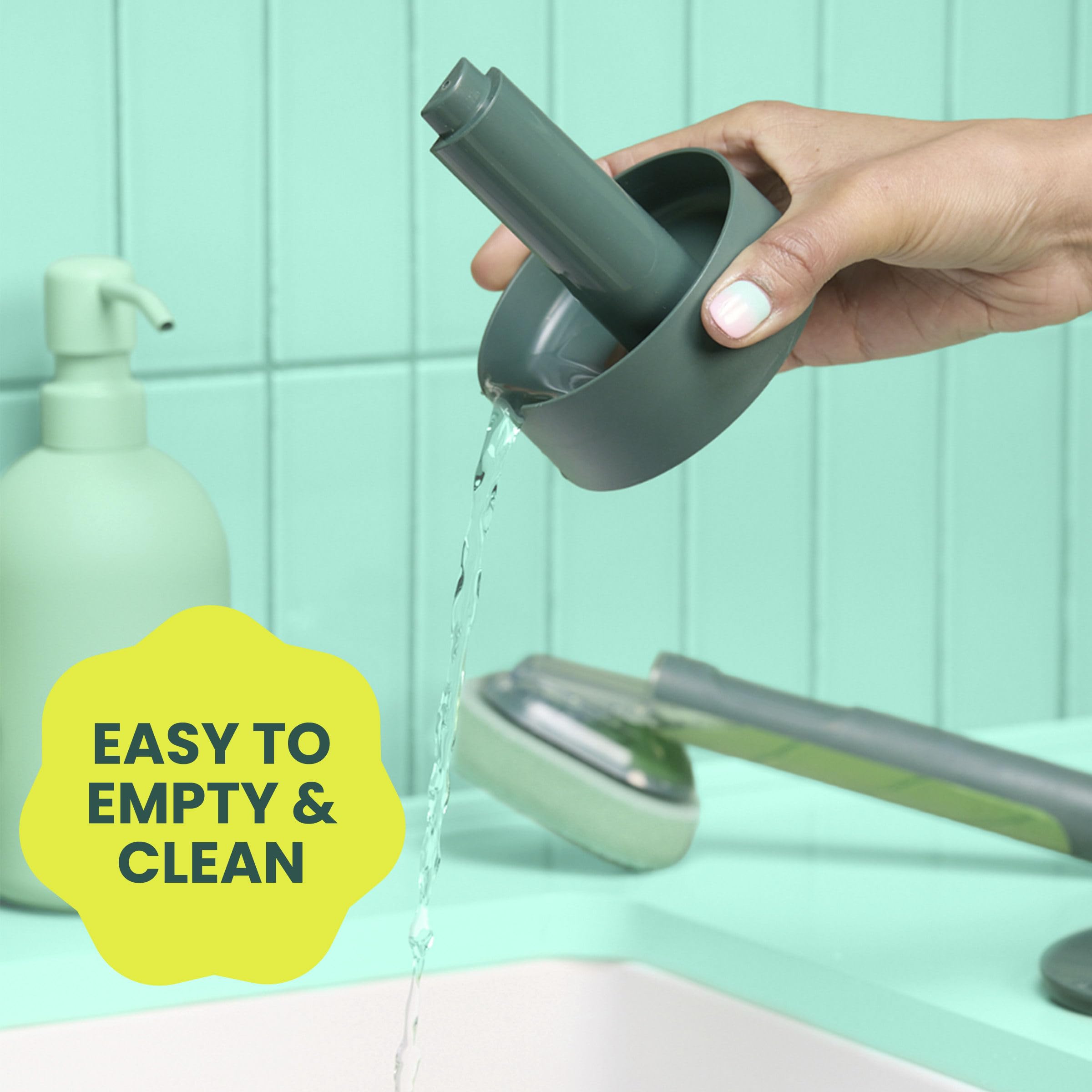 Brite by Scotch-Brite Fillable Dishwand with Drain + Dry Stand, Household and Kitchen Sponge for Washing Dishes, 1 Dish Wand with Soap Dispenser - Image 8