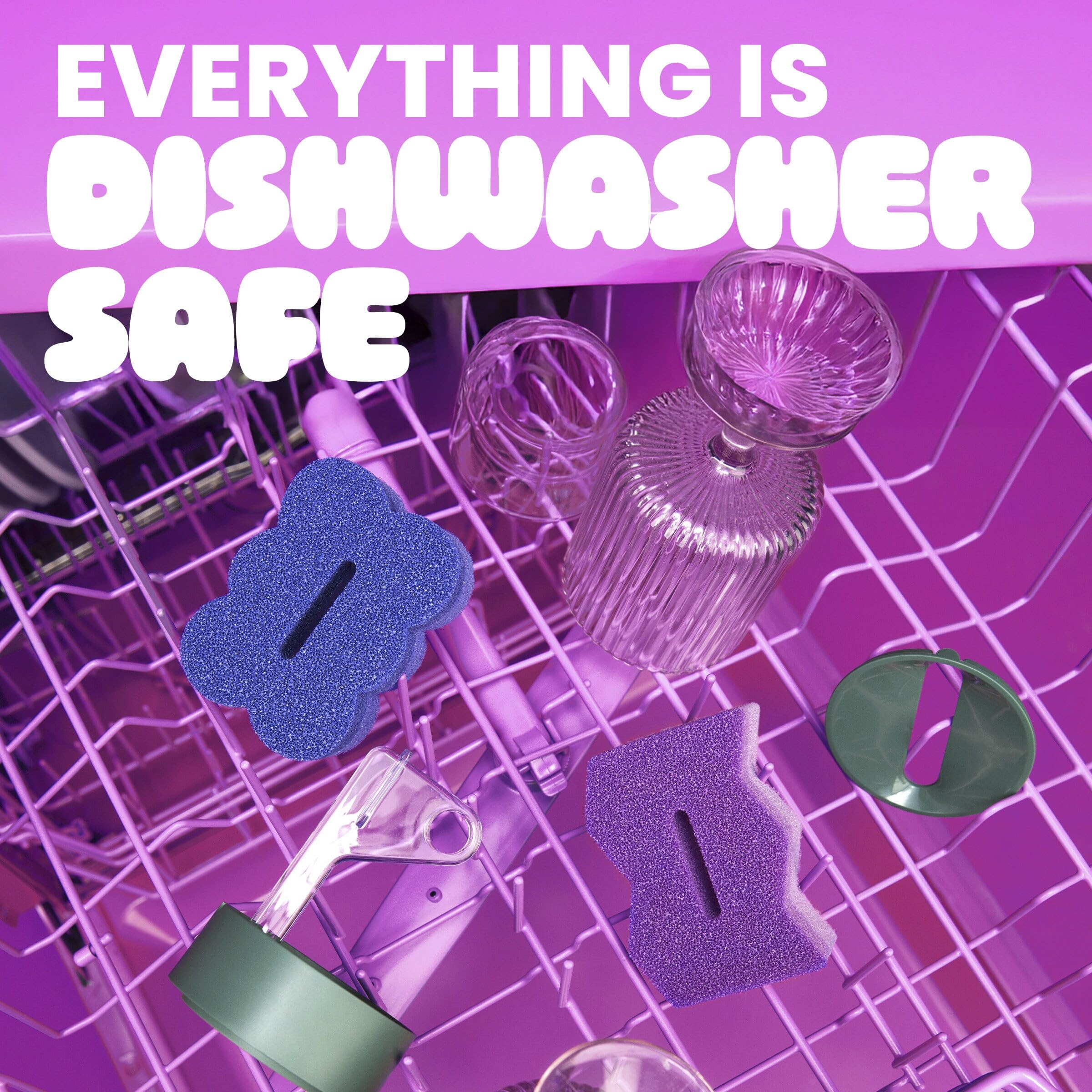 Brite by Scotch-Brite Scrub & Wipe with Drain + Dry Stand, Kitchen Sponge for Washing Dishes, 7 Scrub Sponges - Image 11