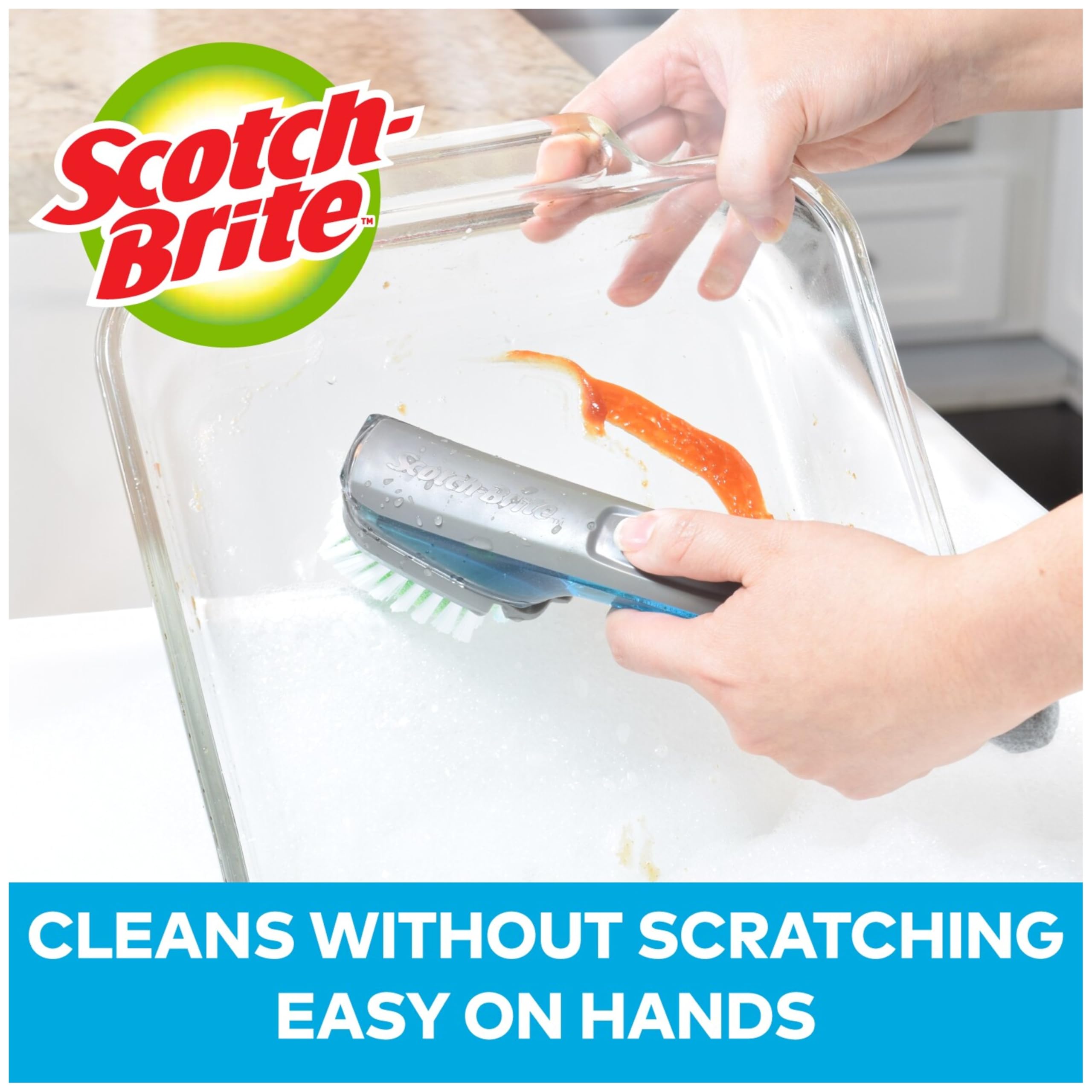 Scotch-Brite Advanced Soap Control Dishwand Brush Refill, 3 Pack - Image 3