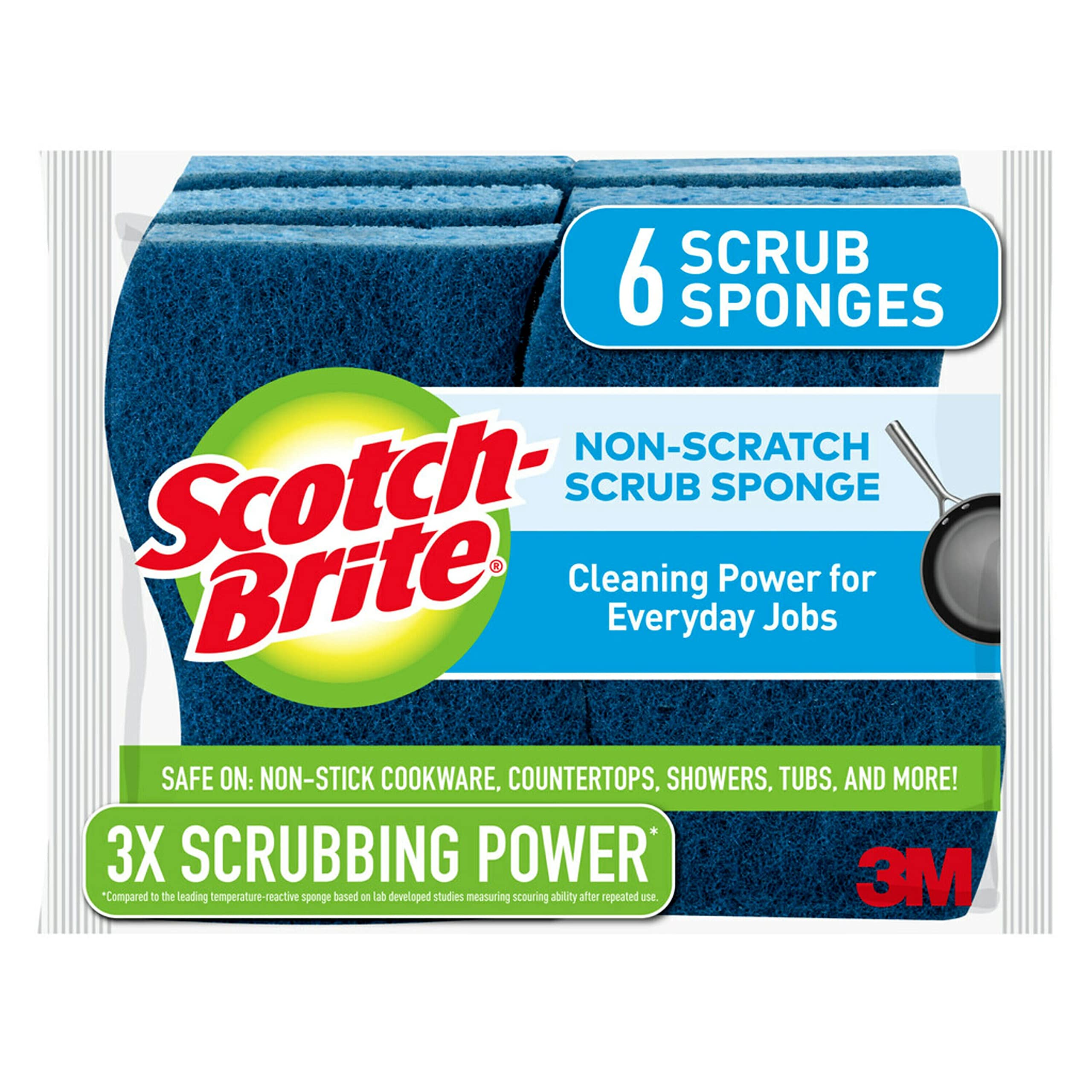Scotch-Brite Advanced Soap Control Dishwand Brush Scrubber & Non-Scratch Scrub Sponges, for Washing Dishes and Cleaning Kitchen, 6 Scrub Sponges - Image 4