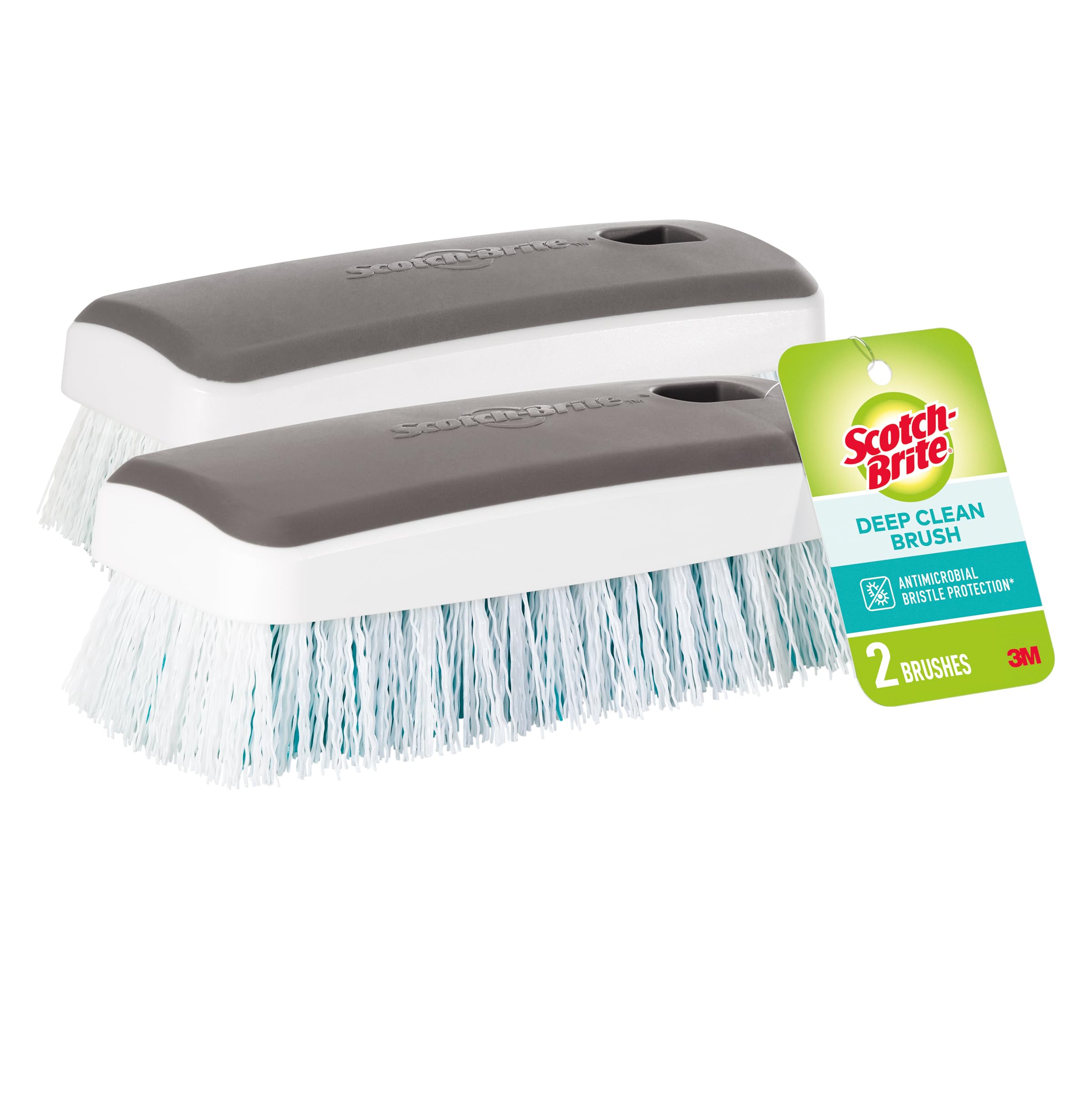 Scotch-Brite Deep Clean Brush, for Tile Floors and Walls, Shower Doors, Tubs, and More (Pack of 2)