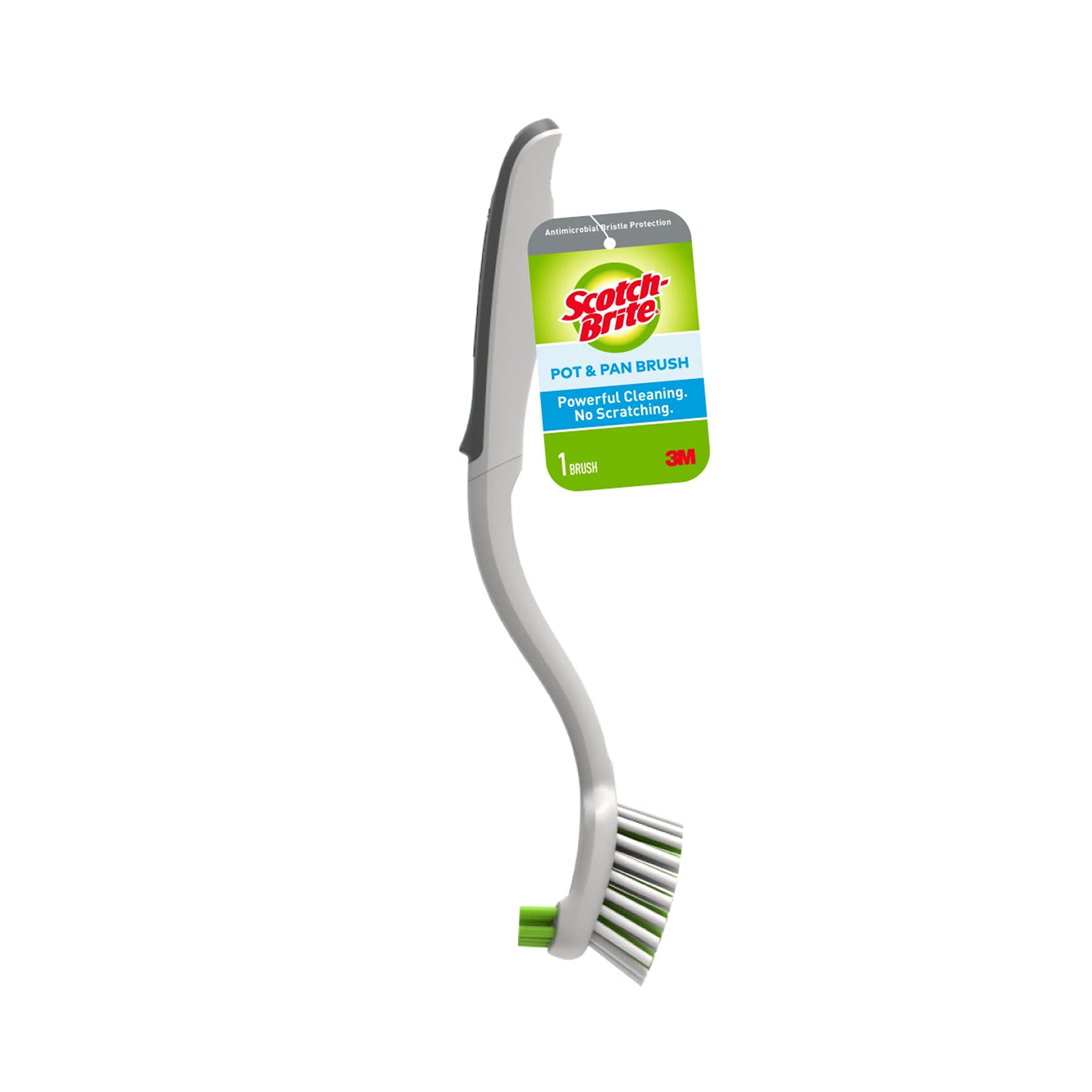 Scotch-Brite Dish Brush, 4 Pack, Green, Plastic Handle & Bristles, Safe for Cookware & More, Reusable, Glass & Water Bottle Brush - Image 4