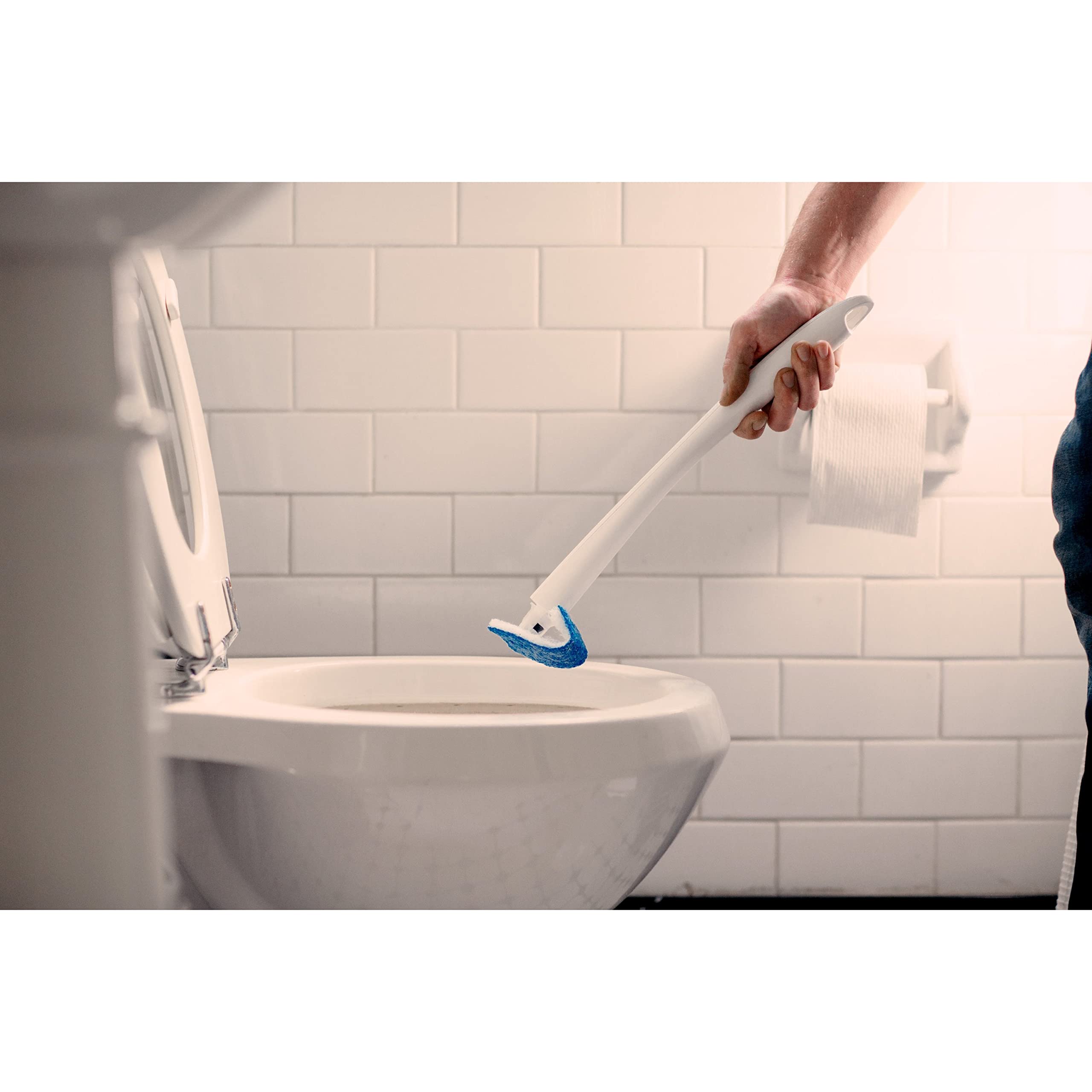 Scotch-Brite Disposable Toilet Scrubber Starter Kit, Disposable Refills with Built-In Bleach Alternative, Includes 1 Handle, Storage Caddy and 5 Refills - Image 18