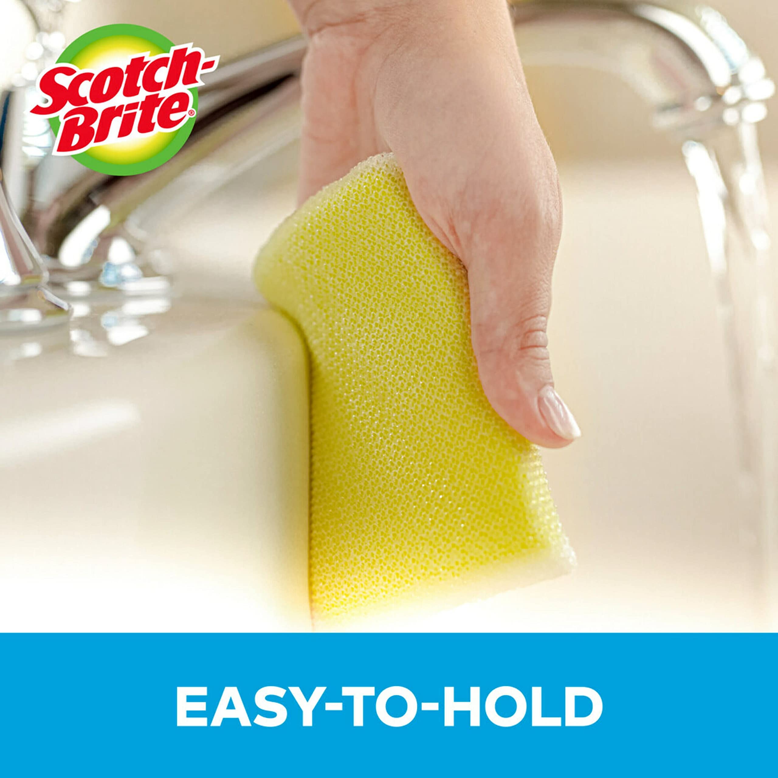 Scotch-Brite Dobie Pads, Dobie Sponge for All Purpose Cleaning of Kitchen, Bathroom, and Household, Non Scratch Dobie Cleaning Pads Safe for Non-Stick Cookware, 3 Dobie Pads - Image 8