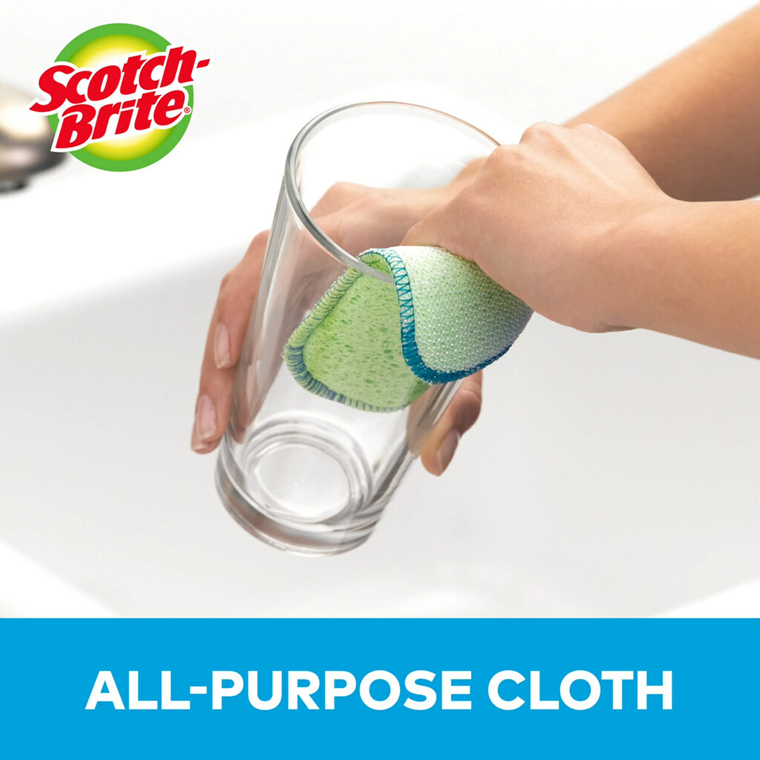 Scotch-Brite Dobie Sponge Cloths | Scrub & Wipe | Non-Scratch | Absorbent | 2 Pack - Image 4