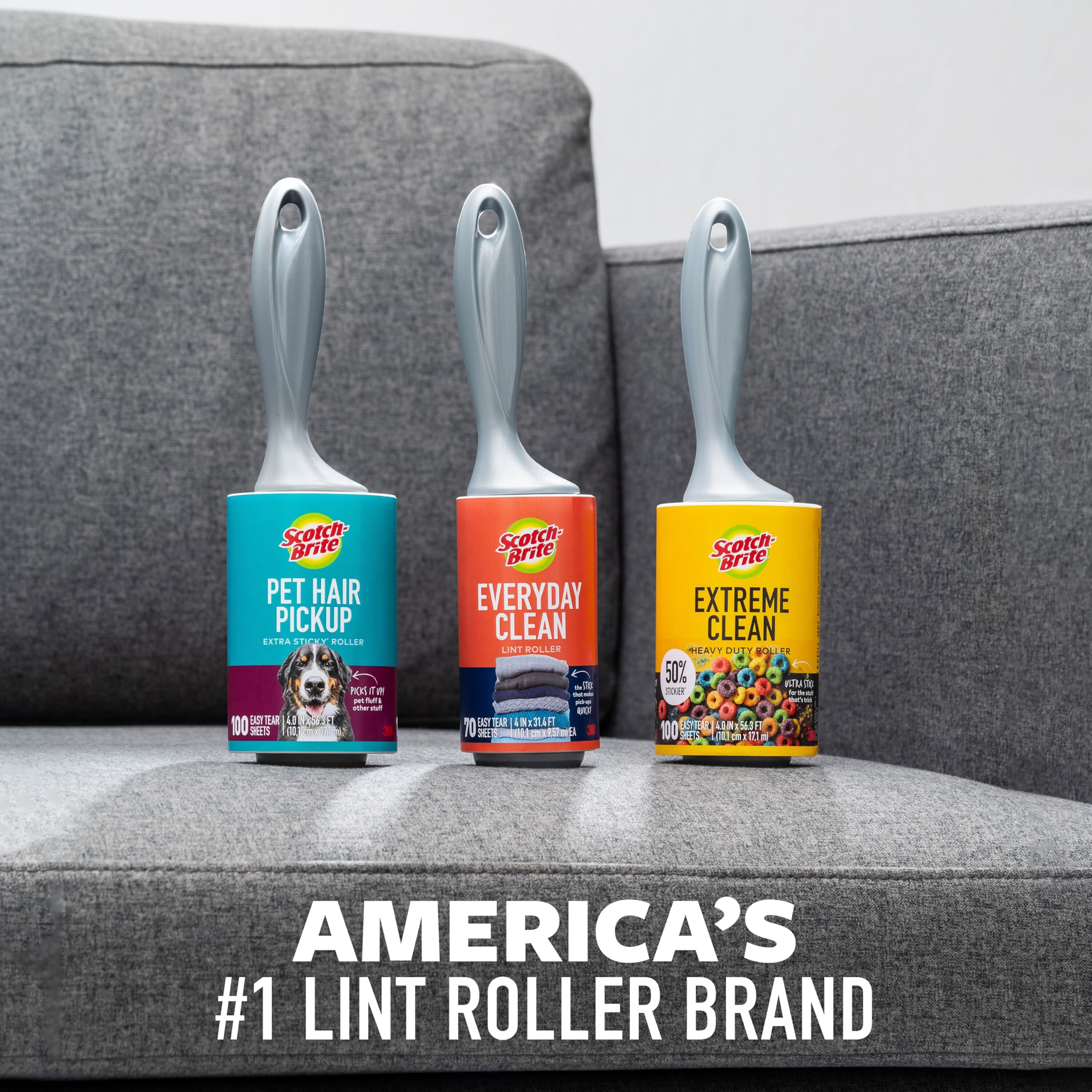 Scotch-Brite Extreme Clean Lint Rollers, 6 Rollers, 100 Sheets Per Roller, 600 Sheets Total, Reusable Lint Roller, Works Great on Pet Hair - Image 9