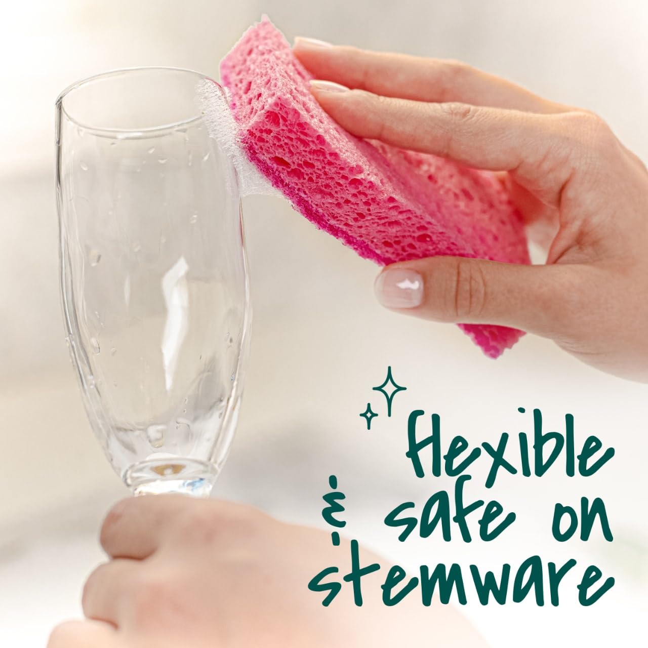Scotch-Brite Gentle Clean Delicate Scrub Sponges, For Washing Dishes and Cleaning Kitchen, 3 Scrub Sponges - Image 8