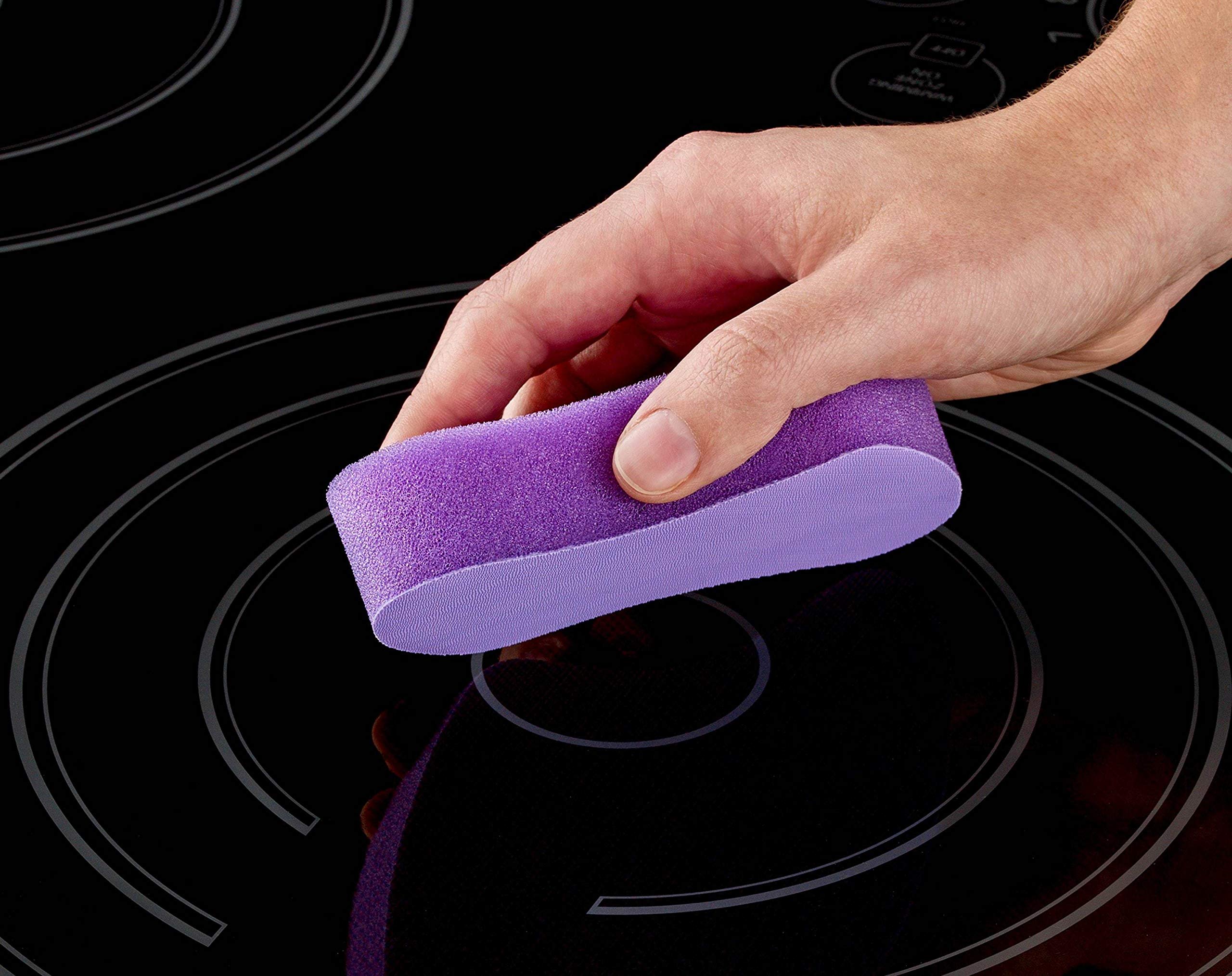 Scotch-Brite Glass Cooktop Pads, Scratch-Free & Non-Abrasive Scrubbers for Glass or Ceramic Stovetops, Cleans Burnt-On Messes with Just Water, Reusable Dishwasher-Safe Design, 4 Pads - Image 12