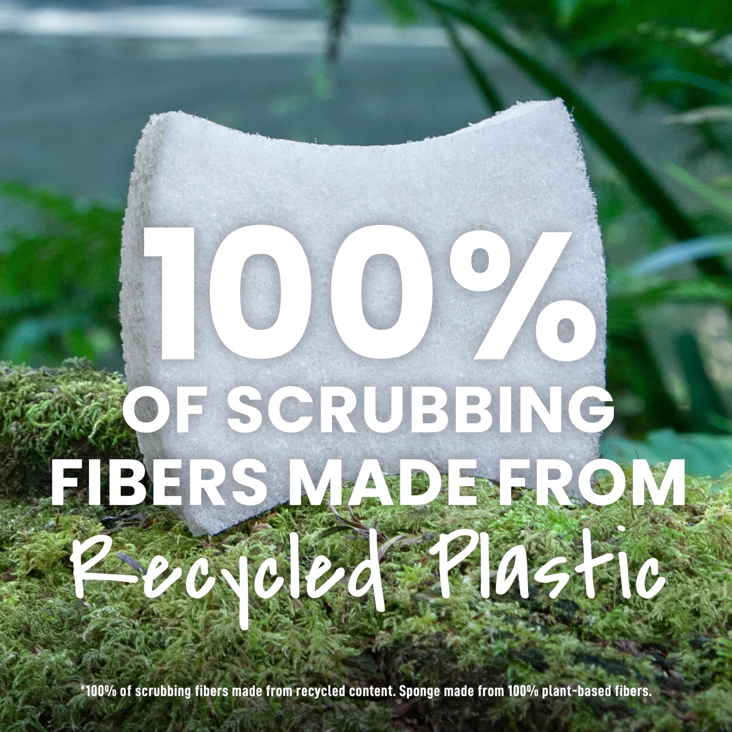 Scotch-Brite Greener Clean Non-Scratch Scrub Sponge, Sponge for Washing Dishes, Cleaning Kitchen, Superior Performance and Made with Sustainable Materials, Dishwasher Safe, 12 Scrub Sponges - Image 6