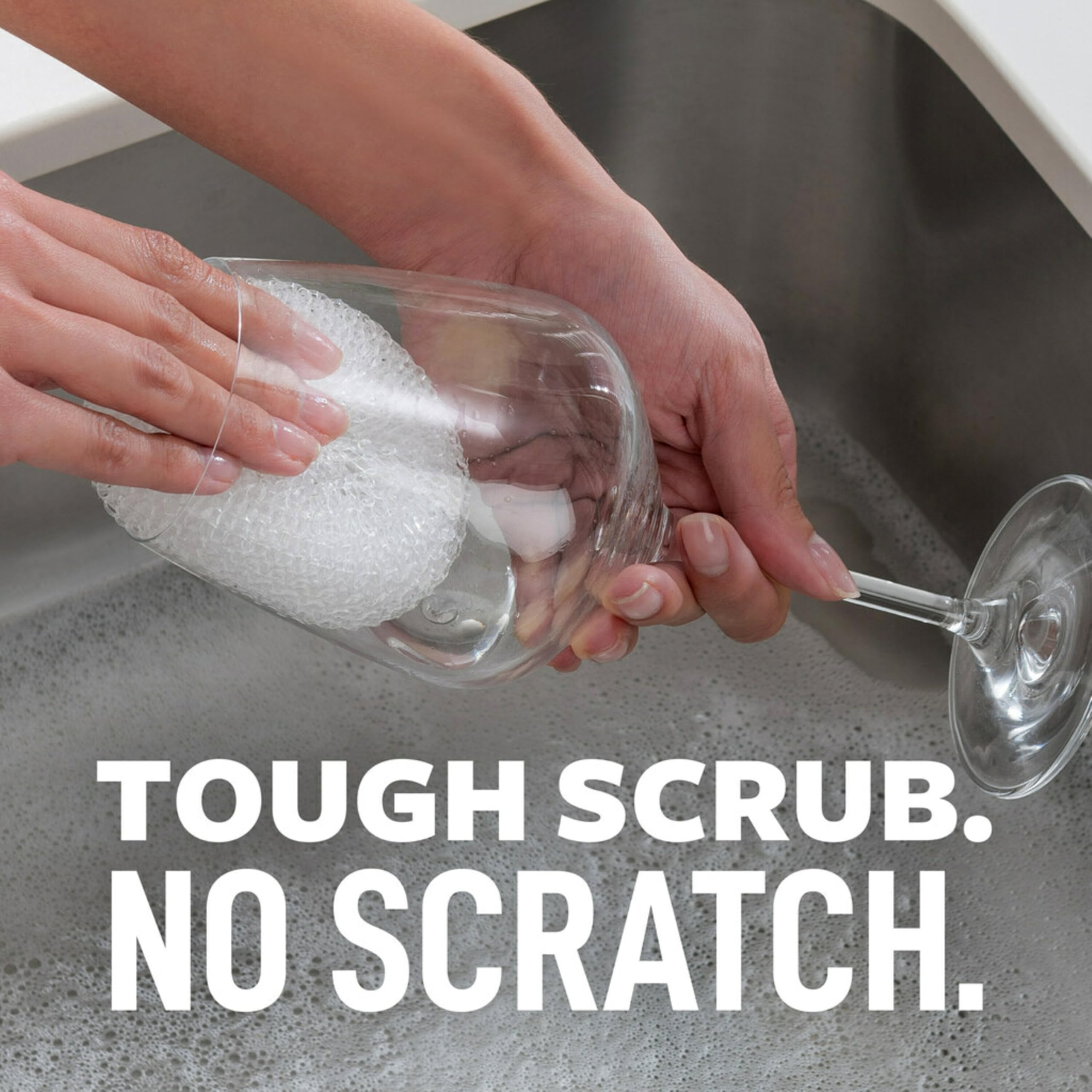 Scotch-Brite Greener Clean Recycled Scrubbing Circles, for Washing Dishes and Cleaning Kitchen, Superior Performance and Made with Sustainable Materials, Dishwasher Safe, 3 Scrubbing Circles - Image 3