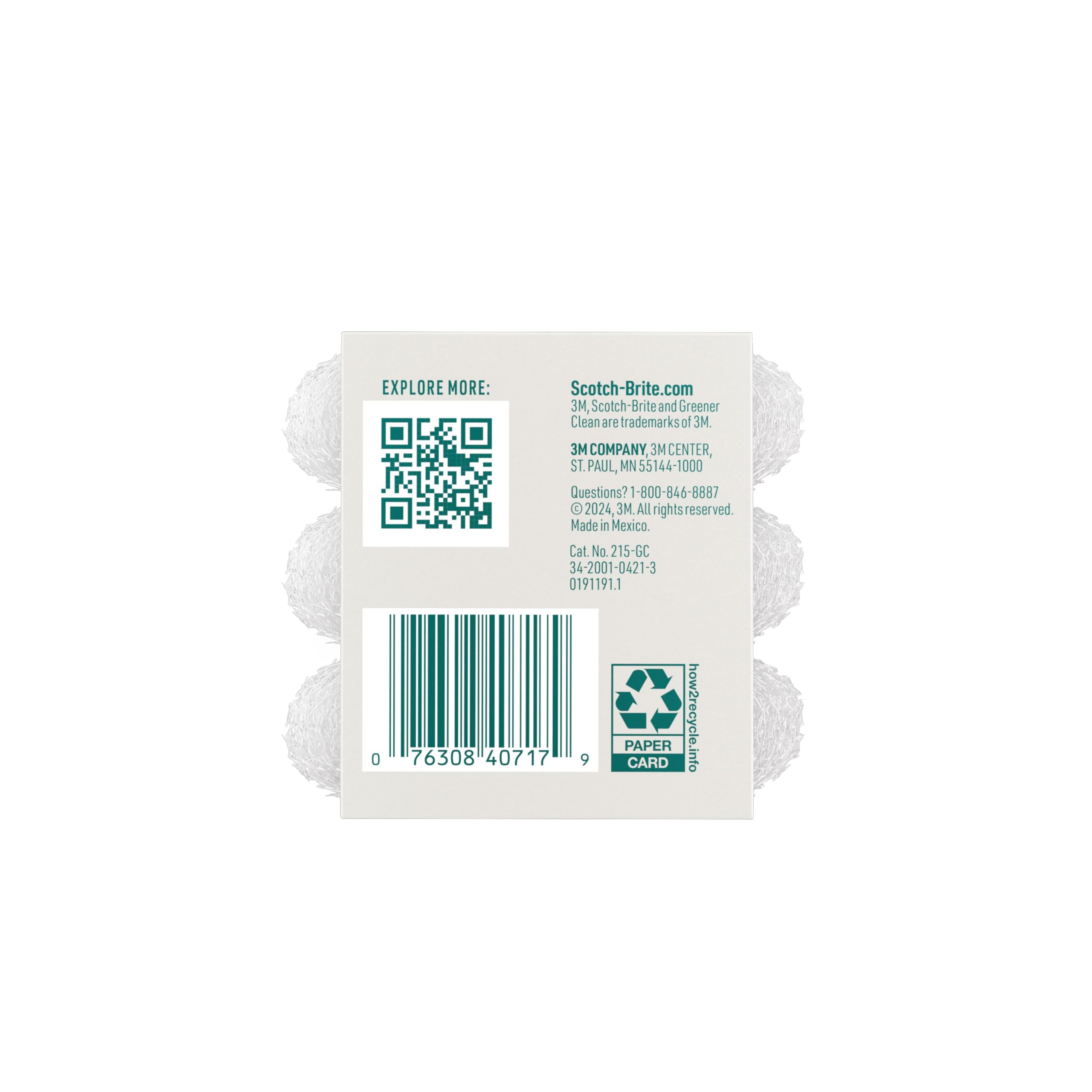 Scotch-Brite Greener Clean Recycled Scrubbing Circles, for Washing Dishes and Cleaning Kitchen, Superior Performance and Made with Sustainable Materials, Dishwasher Safe, 3 Scrubbing Circles - Image 9