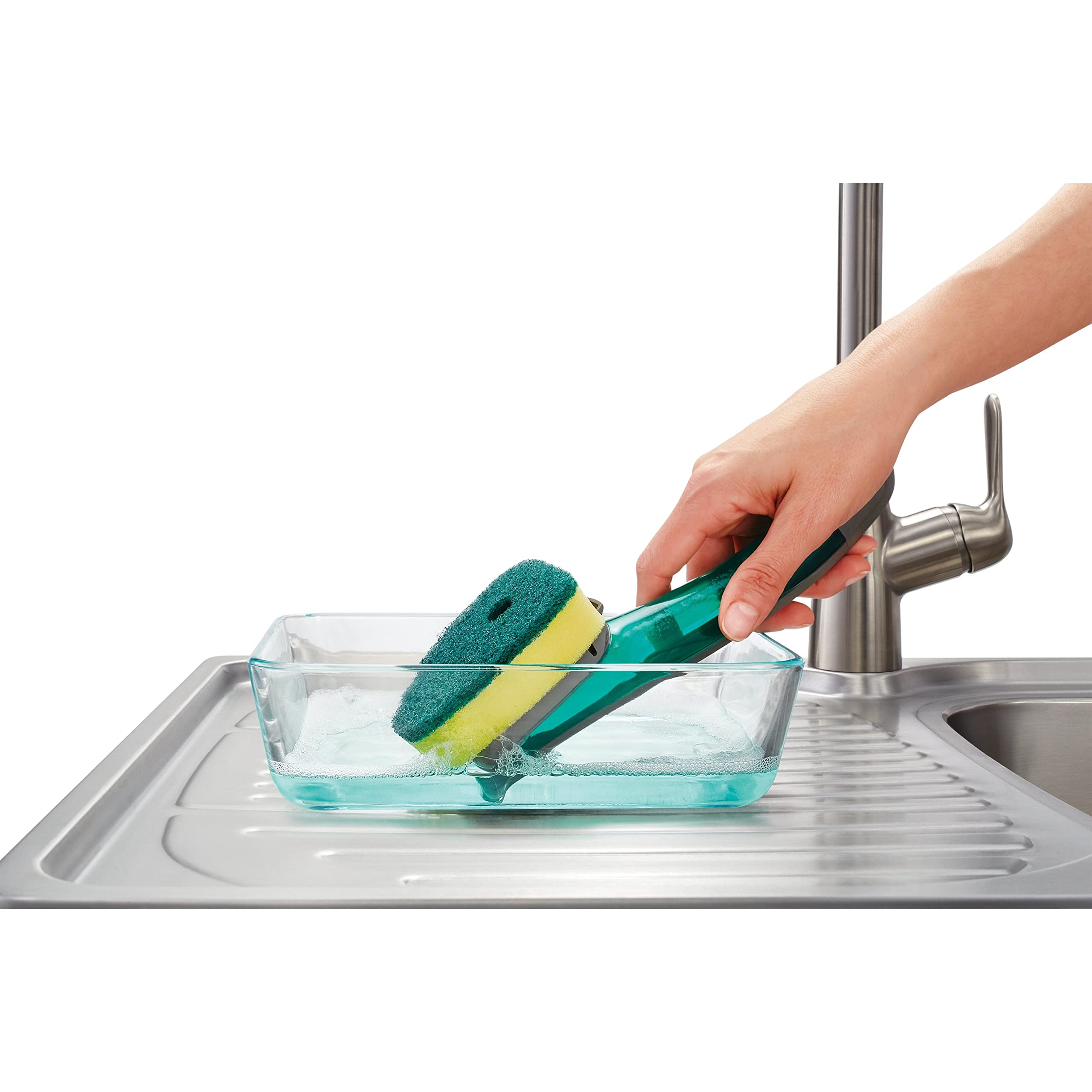 Scotch-Brite Heavy Duty Advanced Soap Control Dishwand Kit, Includes 1 Wand & 5 Refill Pads, Control Soap with A Button, Keep Your Hands Out of Dirty Water (Pack of 2) - Image 11