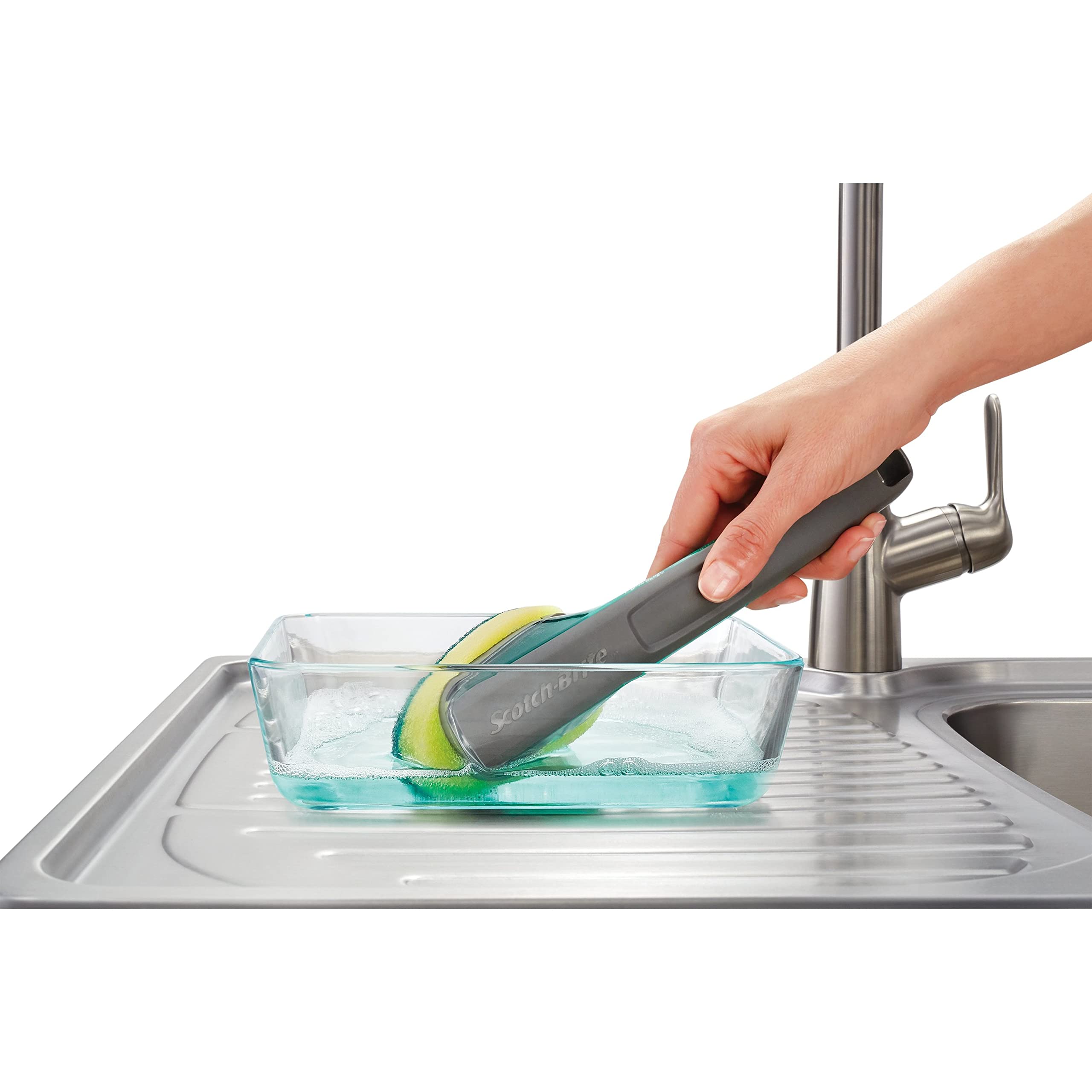 Scotch-Brite Heavy Duty Advanced Soap Control Dishwand Kit, Includes 1 Wand & 5 Refill Pads, Control Soap with A Button, Keep Your Hands Out of Dirty Water (Pack of 2) - Image 12