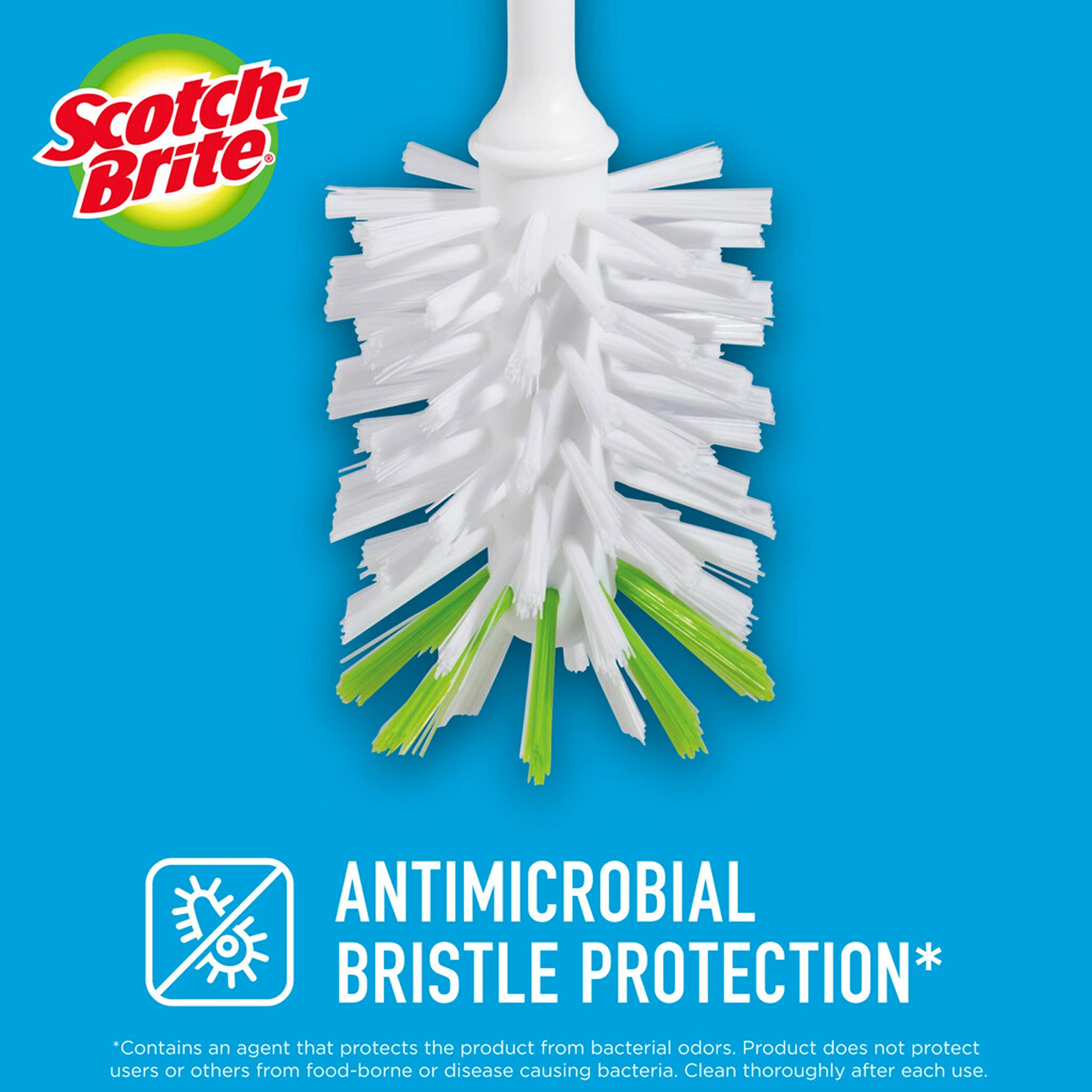 Scotch-Brite Kitchen Cleaning & Dish Washing Starter Kit: Non-Scratch Scrub Sponge (6 Pack) + Non-Scratch Advanced Soap Control Dishwand + Glass and Water Bottle Brush - Image 10