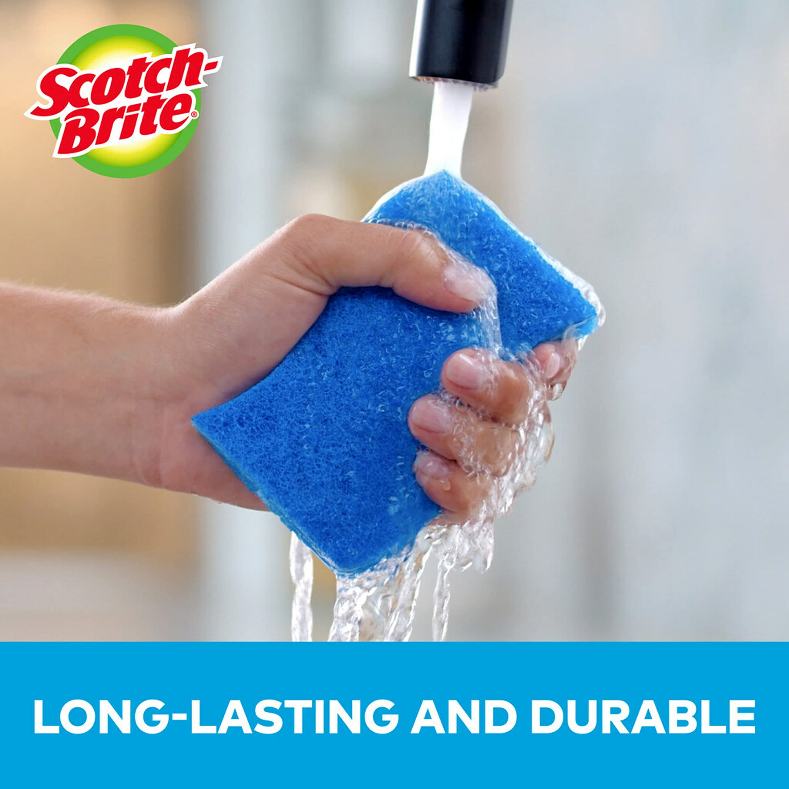 Scotch-Brite Non-Scratch Scrub Sponges, 6 Pack and Stainless Steel Scrubbers, 3 Pack - Image 4