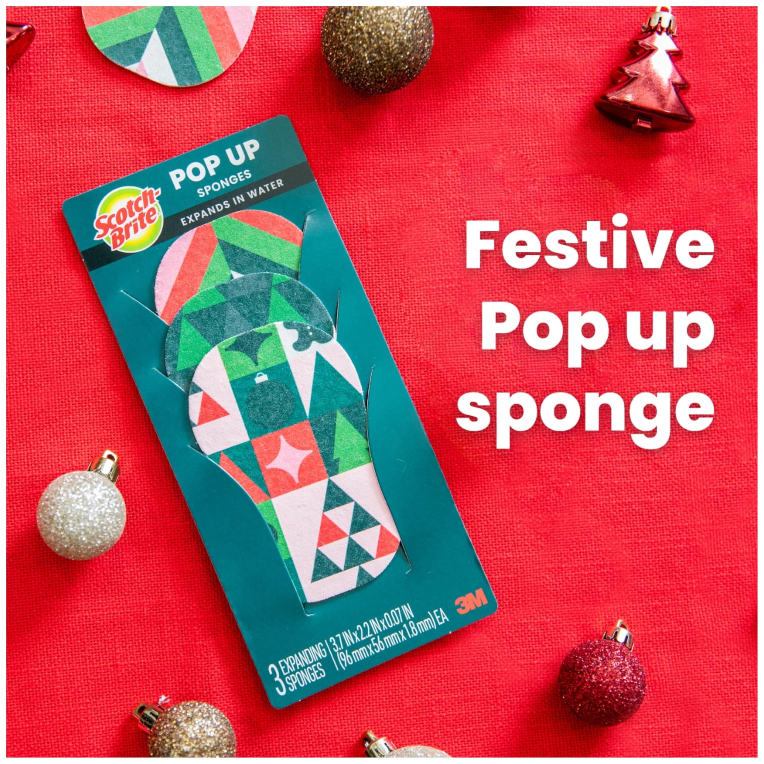 Scotch-Brite Modern Merry Pop-Up Sponges 3 Pack - Image 5