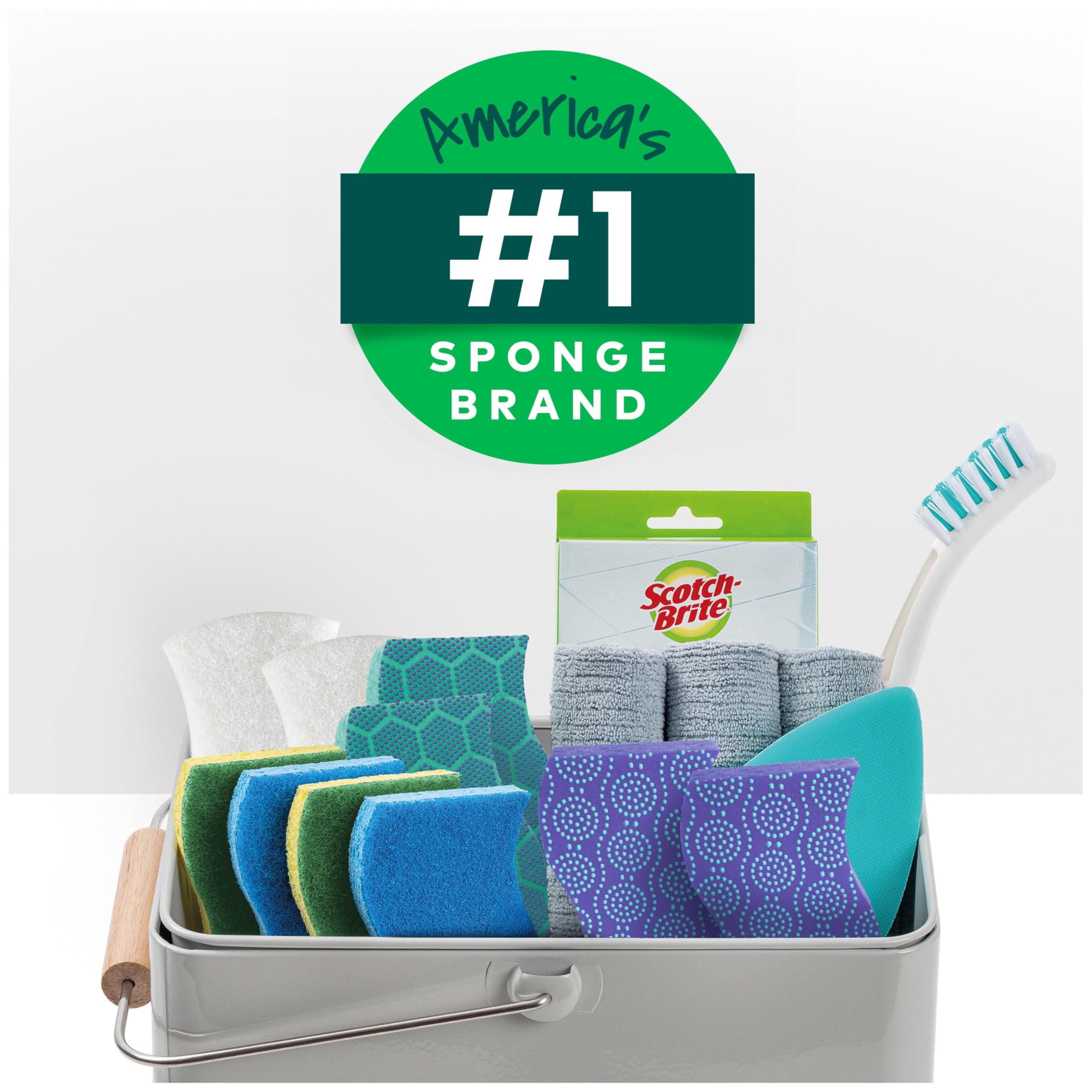 Scotch-Brite Multi-Purpose Sponges, Highly Absorbent Dish Sponge for Cleaning of Non-Stick Cookware, Showers, and Coolers, 40 Kitchen Sponges - Image 5