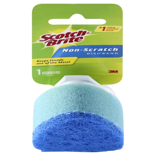 Scotch-Brite Non-Scratch Dishwand, Scrubber for Cleaning Kitchen, Bathroom, and Household, Non Scratch Dish Scrubber Safe, 1 Dishwand (Pack of 2) - Image 15