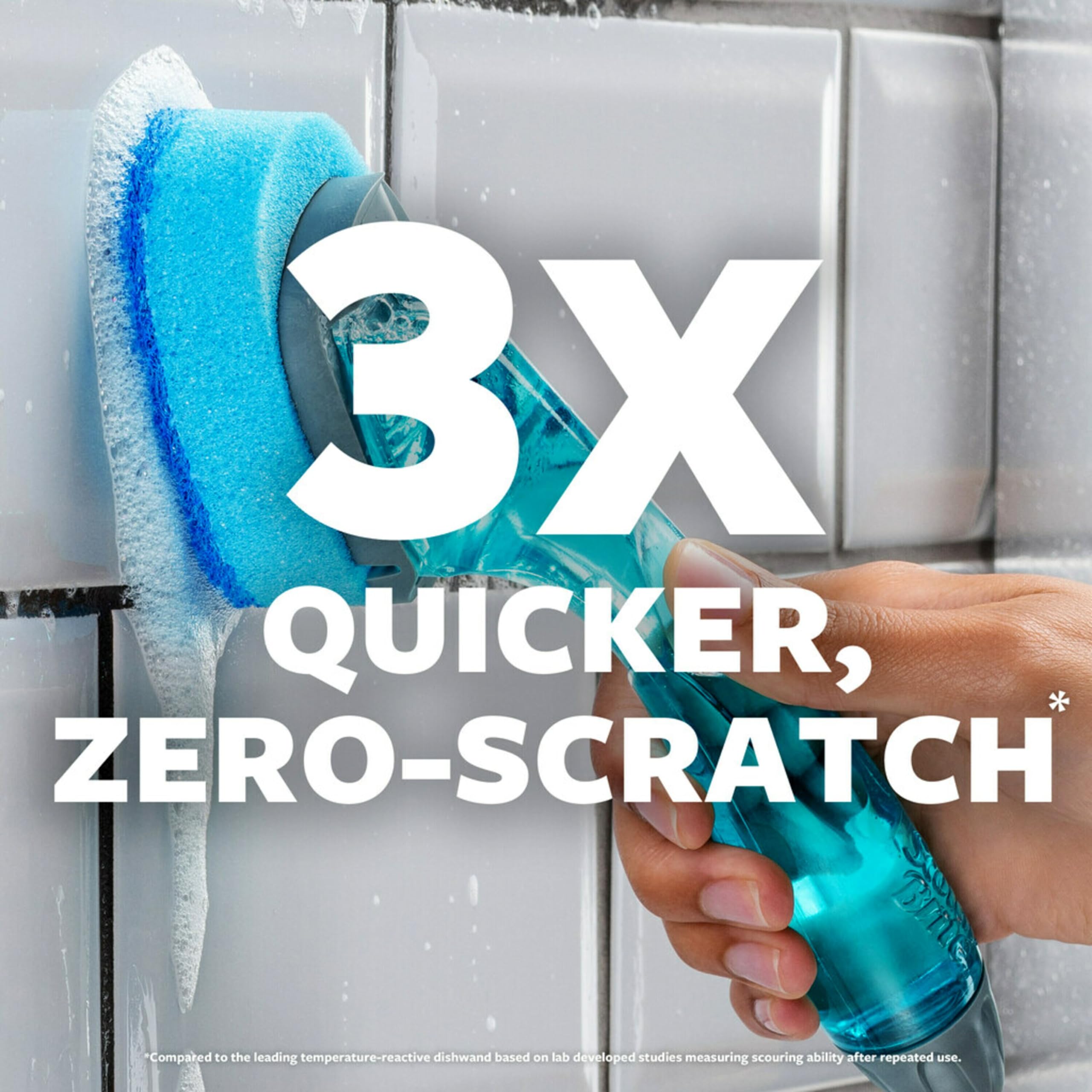 Scotch-Brite Non-Scratch Dishwand, Scrubber for Cleaning Kitchen, Bathroom, and Household, Non Scratch Dish Scrubber Safe, 1 Dishwand (Pack of 2) - Image 7