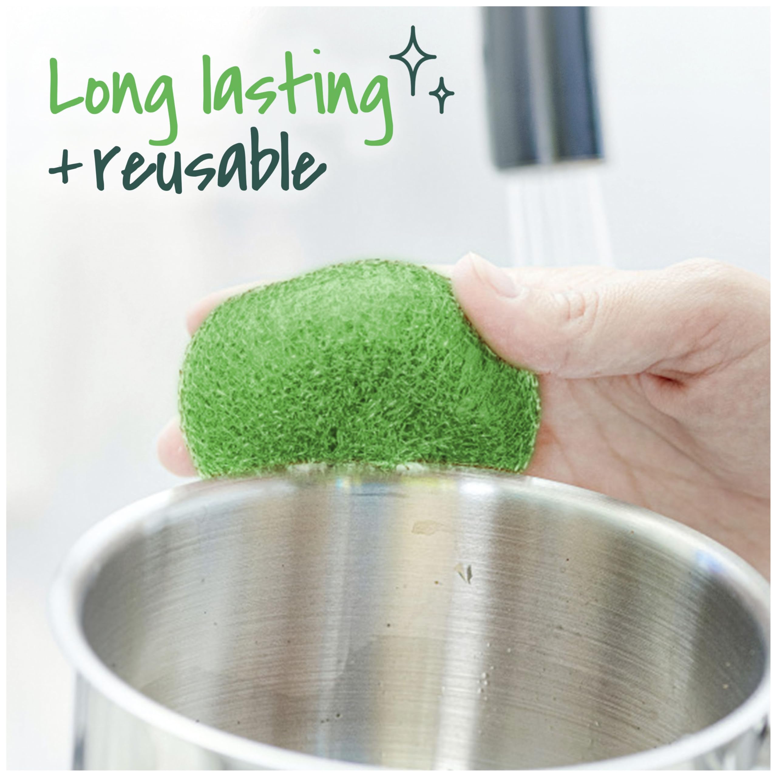 Scotch-Brite Non-Scratch Plastic Scrubbing Pads, Cleans Dishes Without Scratching, 3 Scrubbing Pads - Image 5