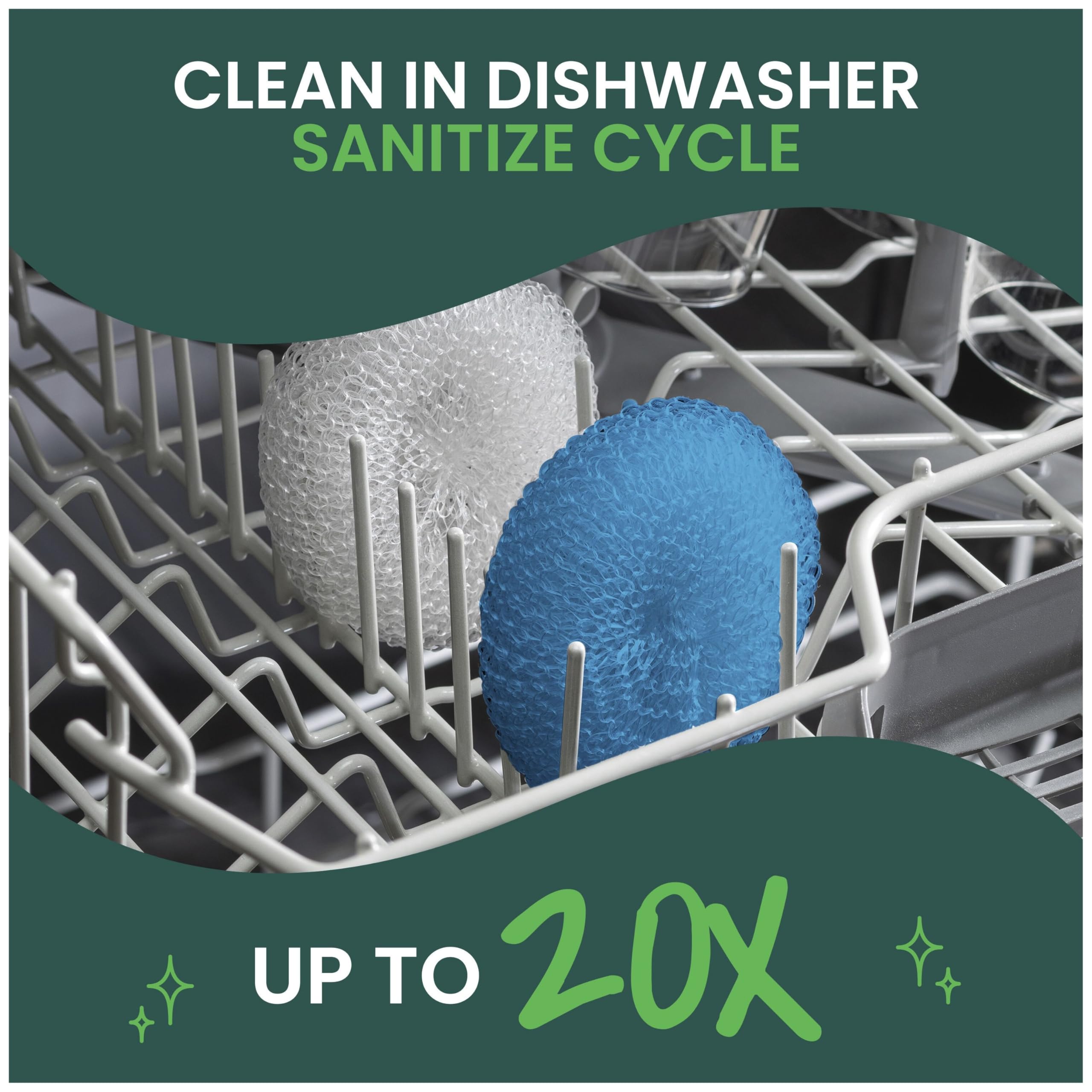 Scotch-Brite Non-Scratch Plastic Scrubbing Pads, Cleans Dishes Without Scratching, 3 Scrubbing Pads - Image 6
