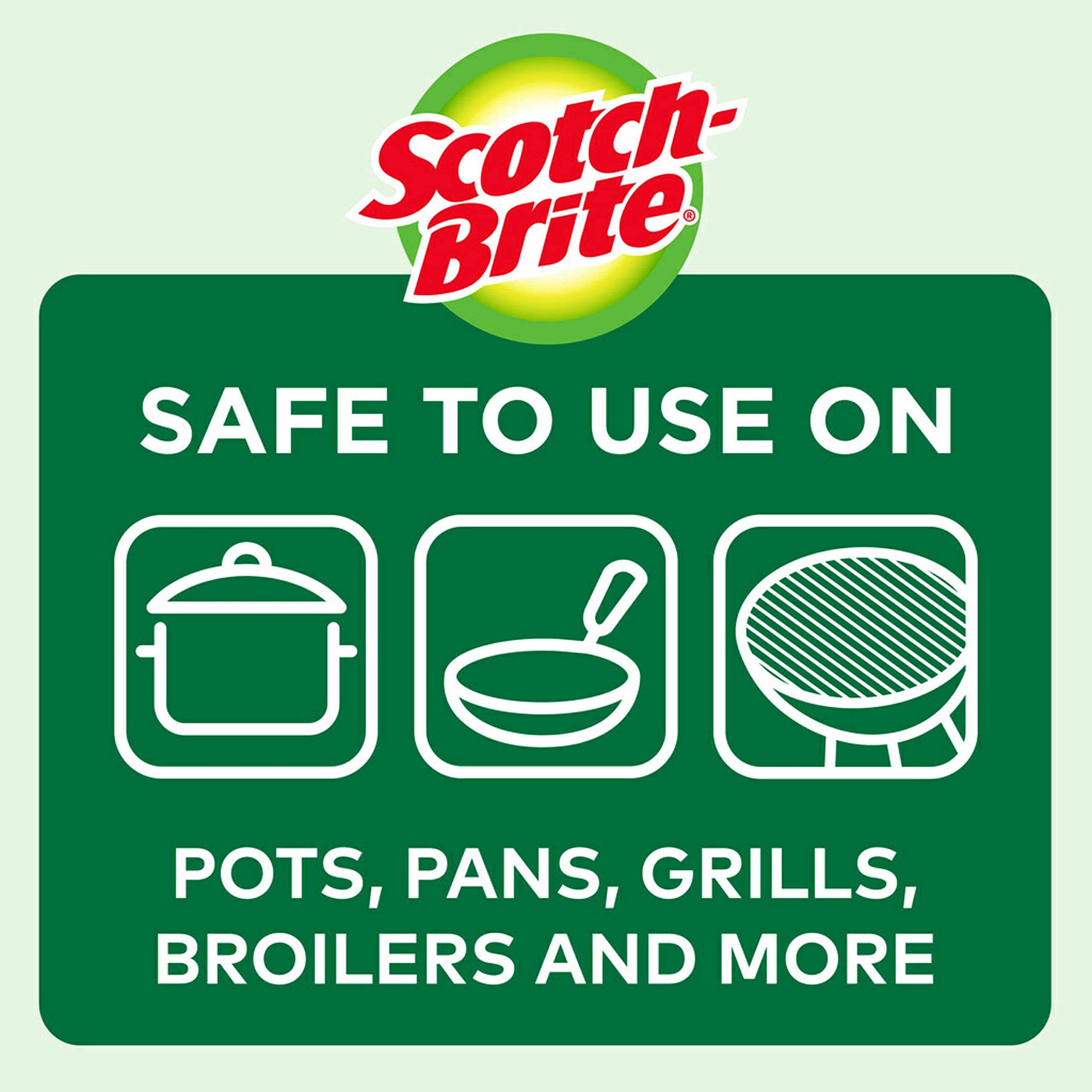 Scotch-Brite Non-Scratch Scrub Sponges, 6 Pack and Stainless Steel Scrubbers, 3 Pack - Image 11