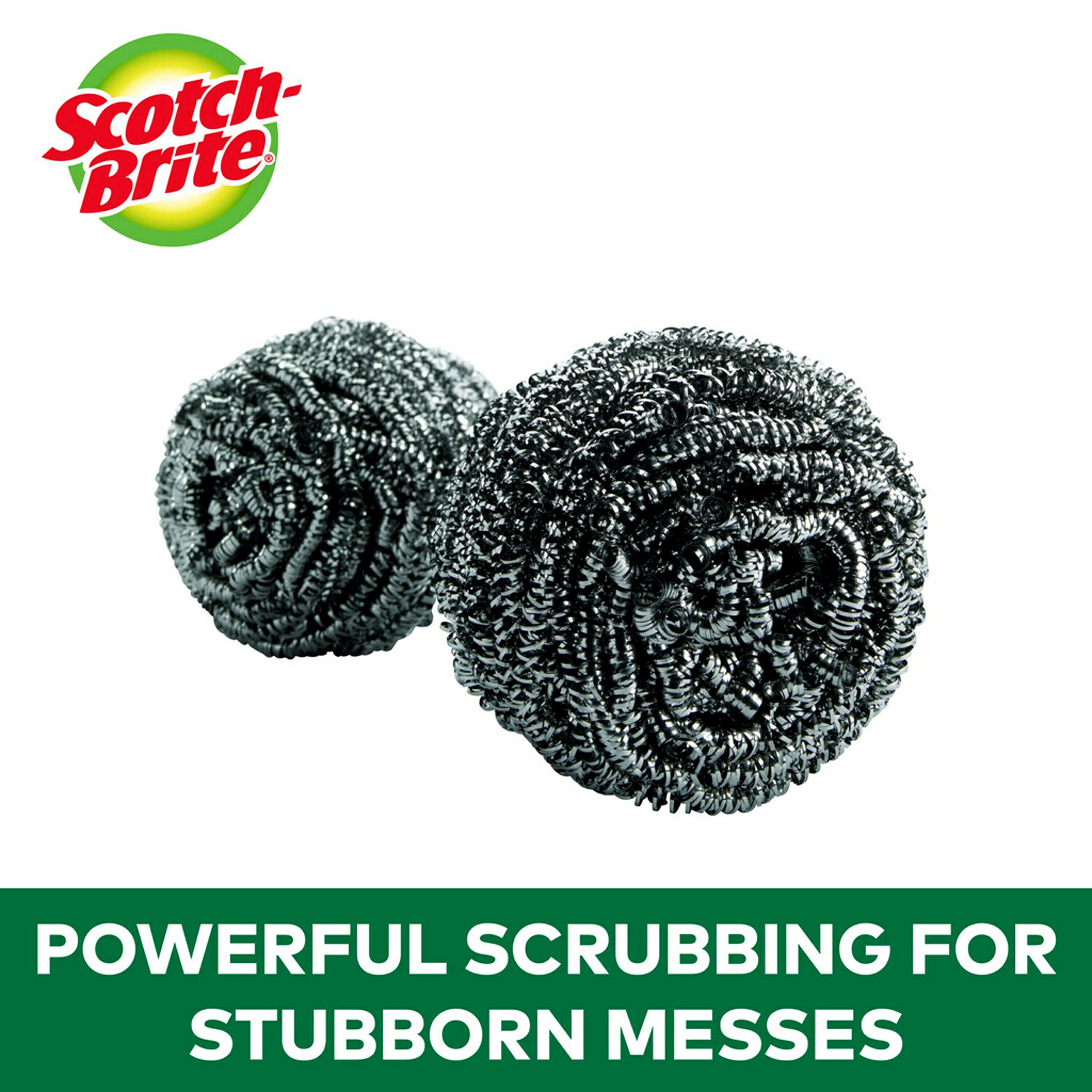 Scotch-Brite Non-Scratch Scrub Sponges, 6 Pack and Stainless Steel Scrubbers, 3 Pack - Image 8
