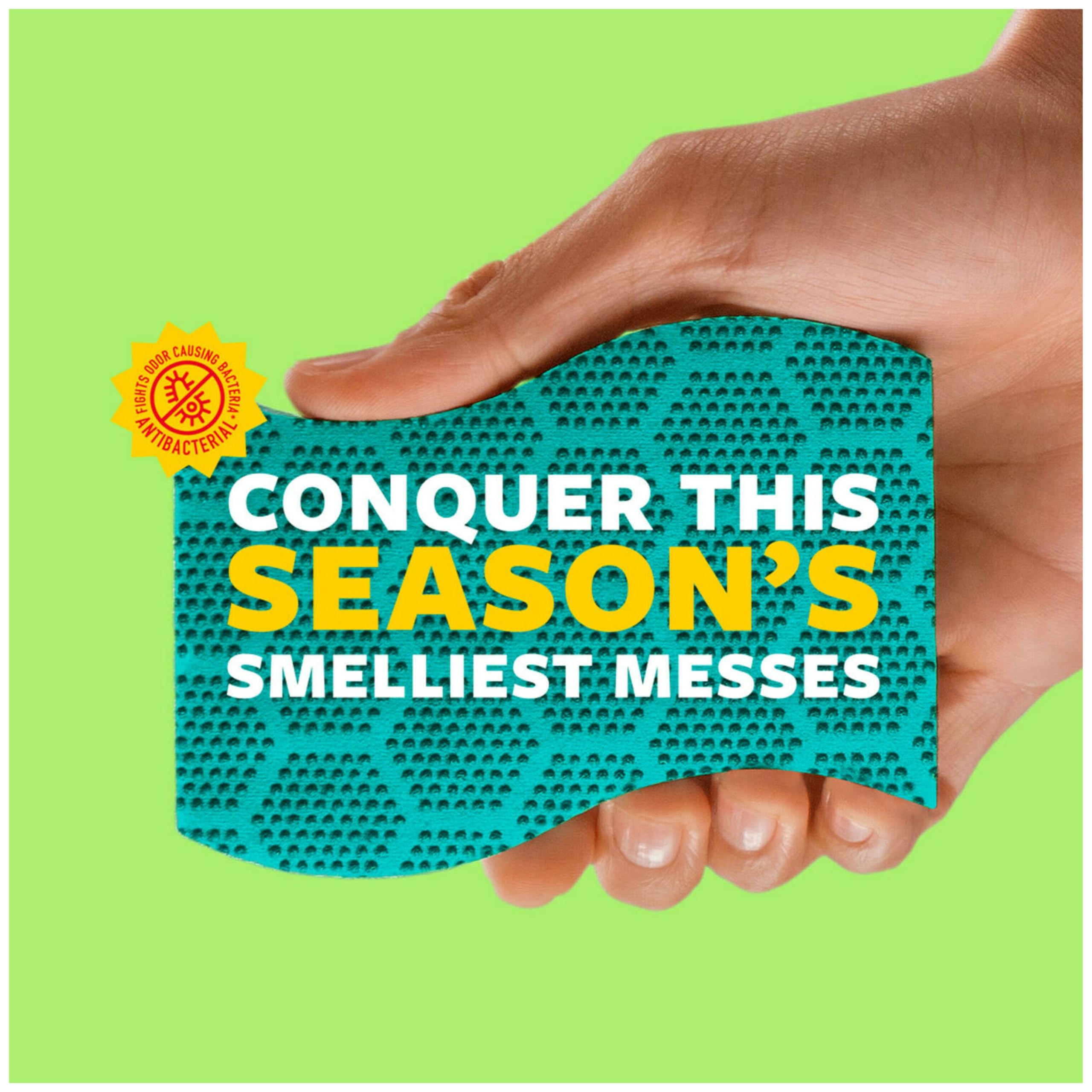 Scotch-Brite Odor Resist Heavy Duty Scrub Sponge, Dishwasher-Safe Kitchen sponges for Serious Scrubbing, Multipurpose Dish Sponge for Stuck-On Messes, 6 Scrubbing Sponges (Pack of 2) - Image 11