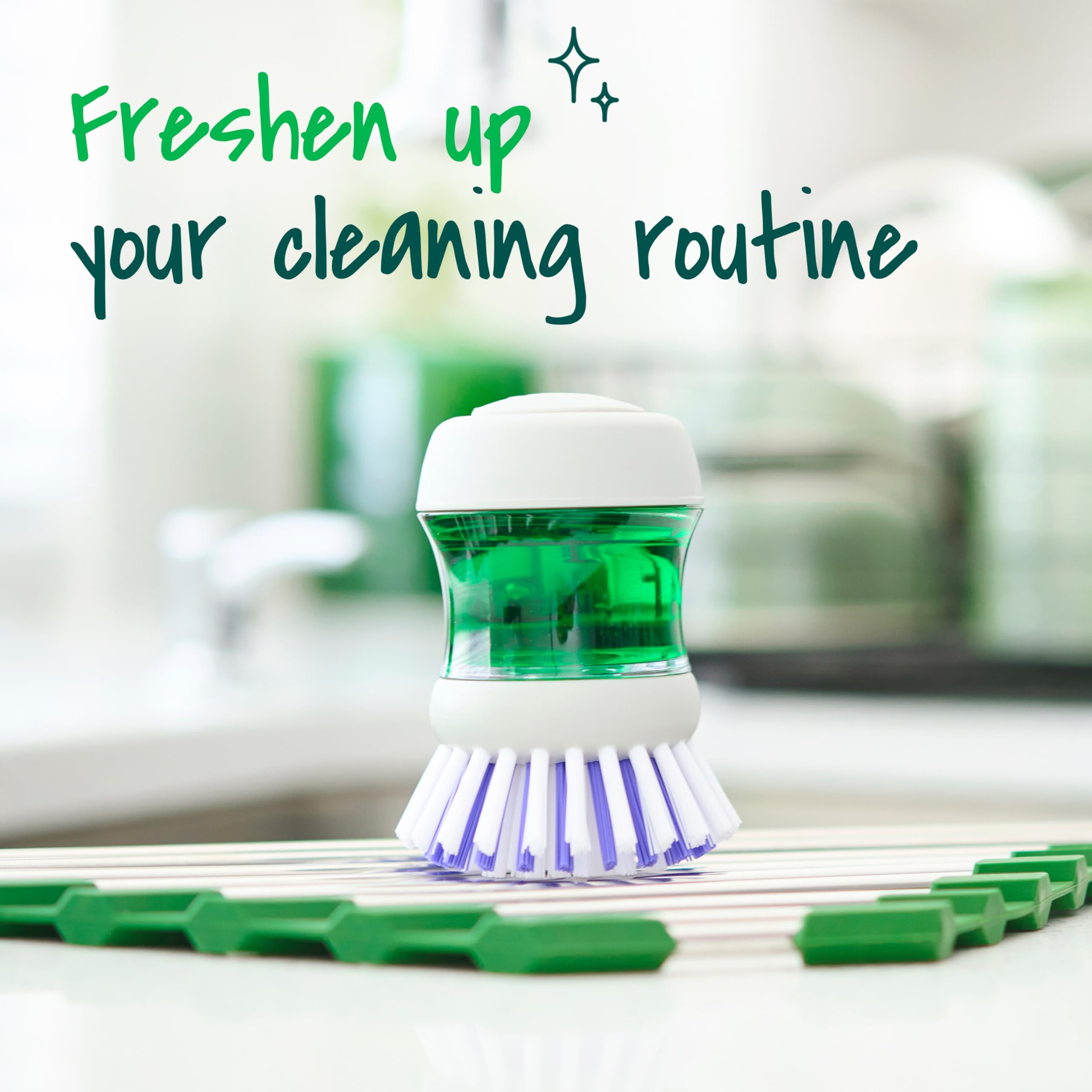 Scotch-Brite Odor Resist Soap Dispensing Palm Brush, Reusable Scrub Brushes for Cleaning Cookware, Bathtubs, and Showers without Scratching, Antimicrobial and Rinses Clean - Image 10