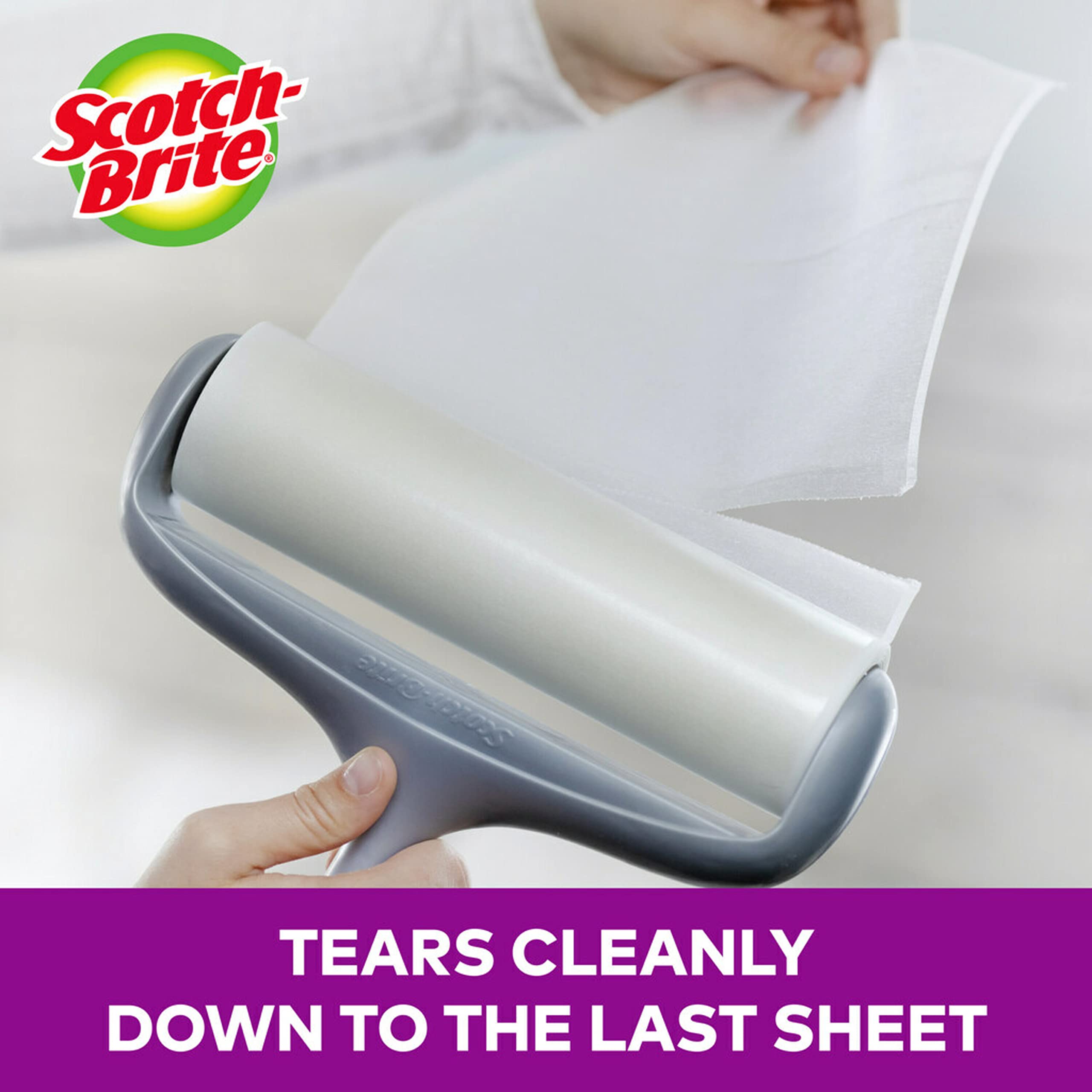 Scotch-Brite Pet Extra Sticky Large Surface Roller, Designed for Pet Hair (60 Sheets) + Scotch-Brite 50% Stickier Large Surface Roller Refill, 60 Sheets (Pack of 4), 240 Sheets Total - Image 5