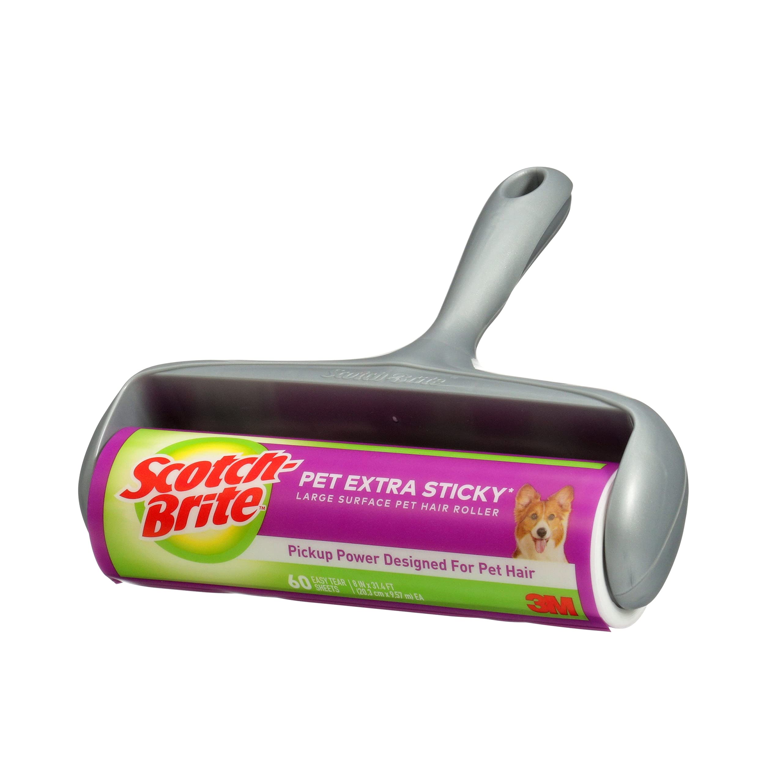 Scotch-Brite Pet Extra Sticky Large Surface Roller, Designed for Pet Hair (60 Sheets) + Scotch-Brite 50% Stickier Large Surface Roller Refill, 60 Sheets (Pack of 4), 240 Sheets Total - Image 7