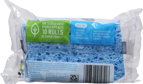 Scotch-Brite Scrub Dots Non-Scratch Scrub Sponge, Rinses Clean, for Washing Dishes and Cleaning Kitchen, 3 Scrub Sponges (Pack of 2) - Image 3
