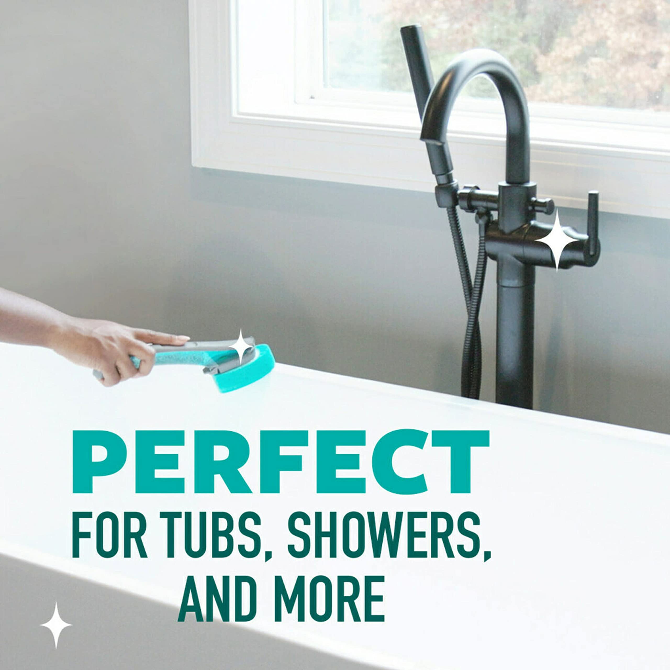 Scotch-Brite Scrub Tub & Shower Wand, Ideal for Bathroom Buildup, Glass Door, Shower and Bath Cleaner, Soap Scum Remover, 1 Wand - Image 12