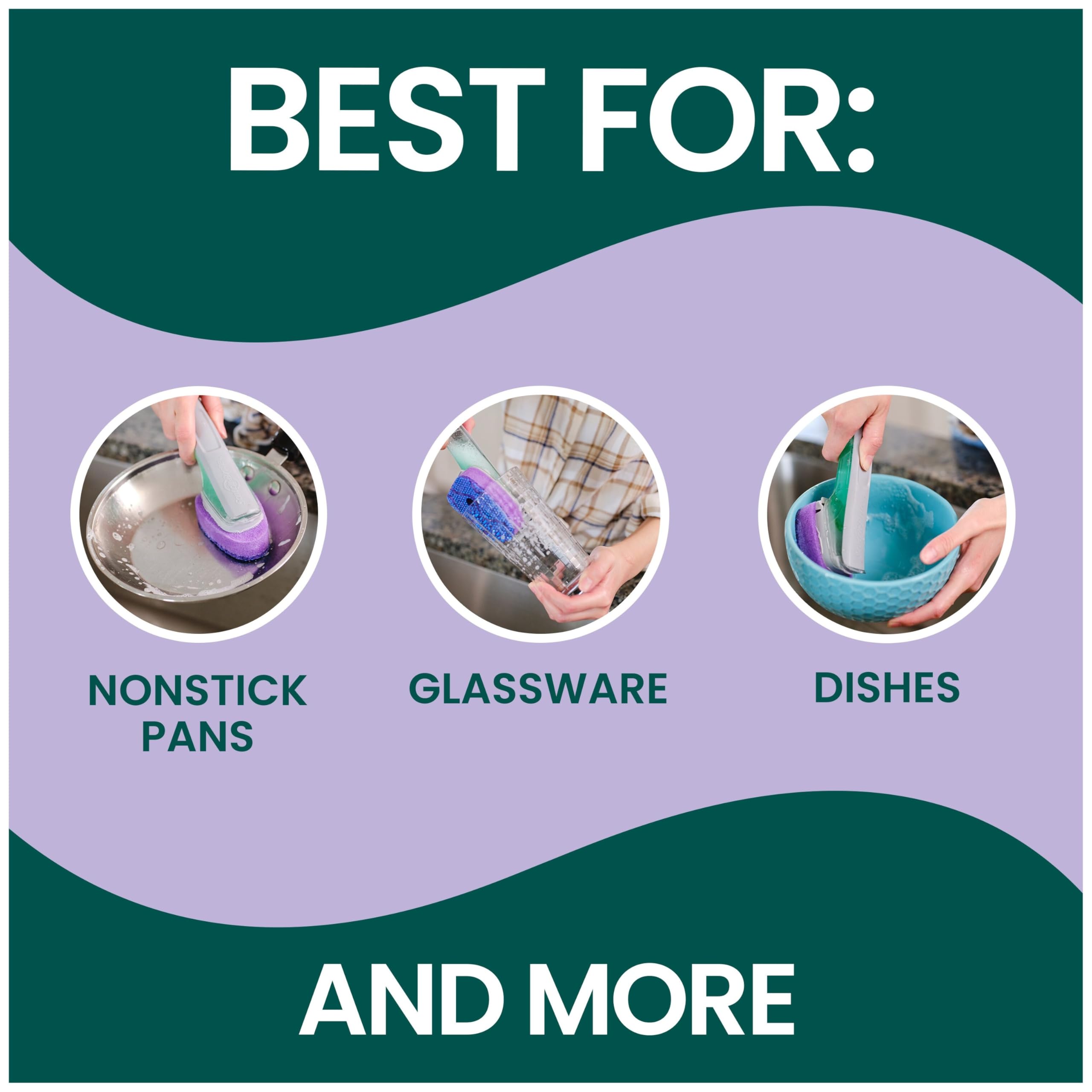 Scotch-Brite Soap Control Odor Resist Non Scratch Dishwand, 1 pack - Image 5