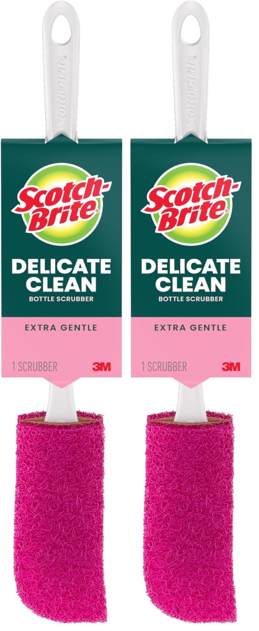Scotch-Brite Water Bottle Scrubber, Safe On Glass, Plastic and Stainless Steel (Pack of 2)