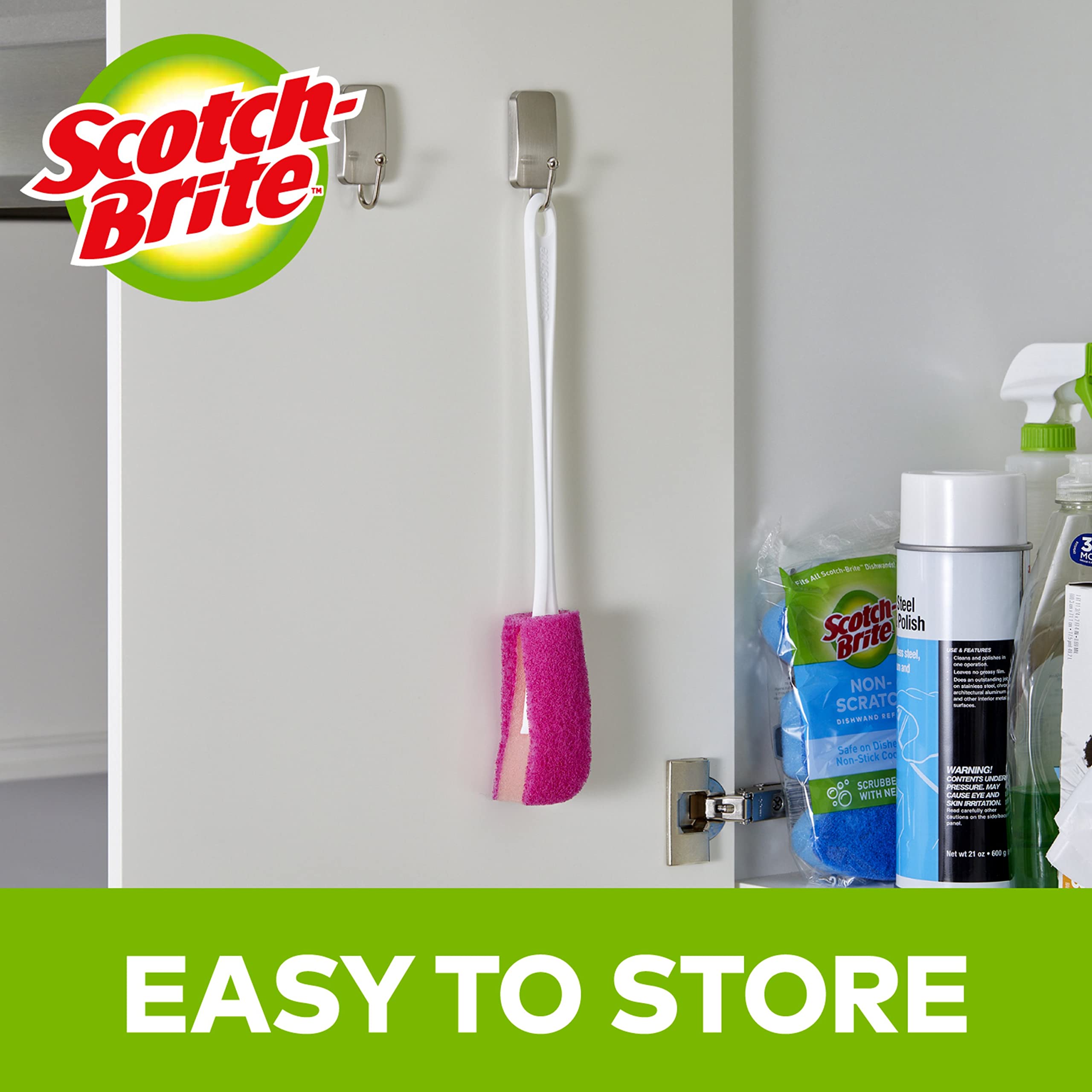 Scotch-Brite Water Bottle Scrubber, Safe On Glass, Plastic and Stainless Steel (Pack of 2) - Image 6