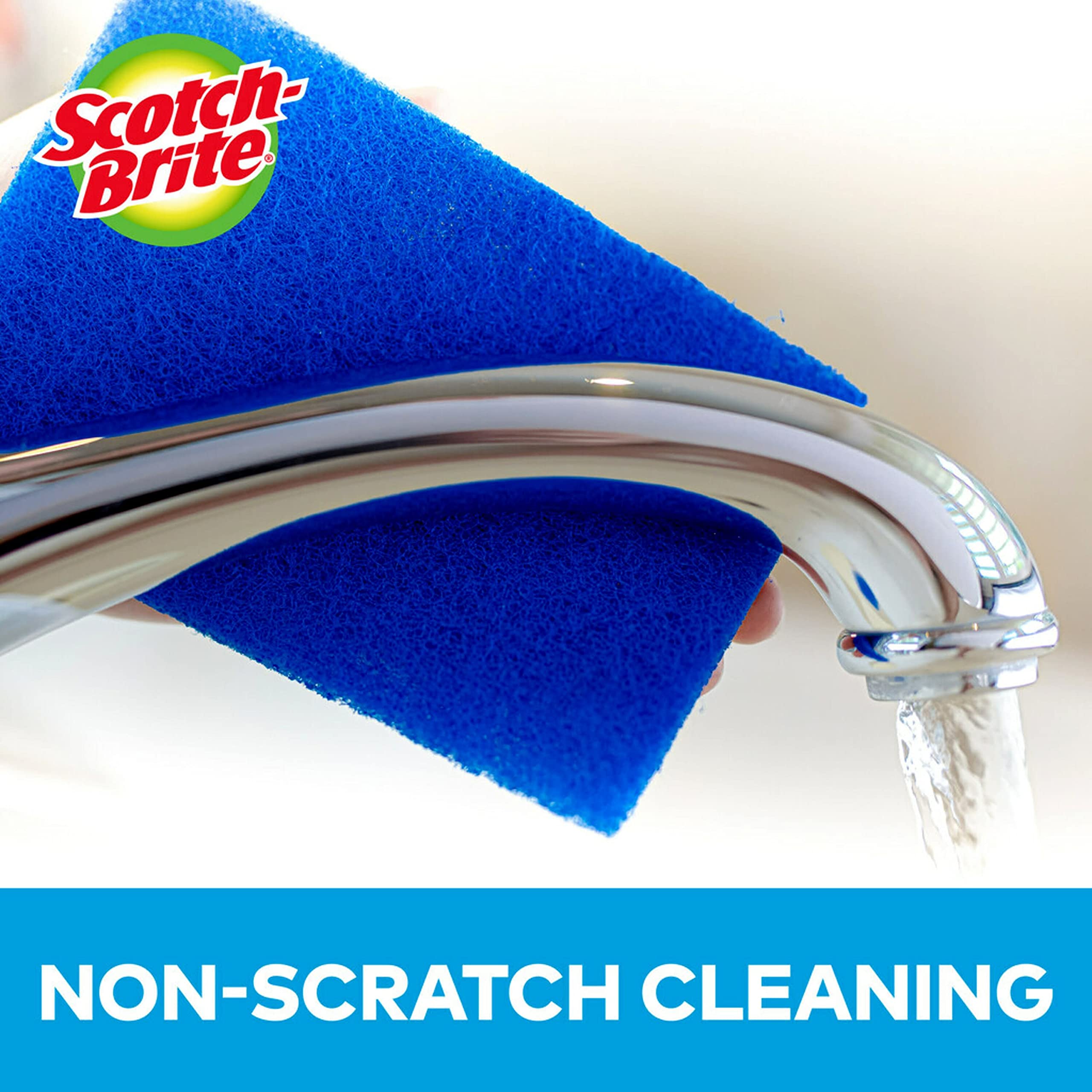 Scotch-Brite® Zero Scratch Scour Pad, 3 Scrubbing Pads, Non-Scratch Scouring Pads for Kitchen and Dish Cleaning (Pack of 2) - Image 6