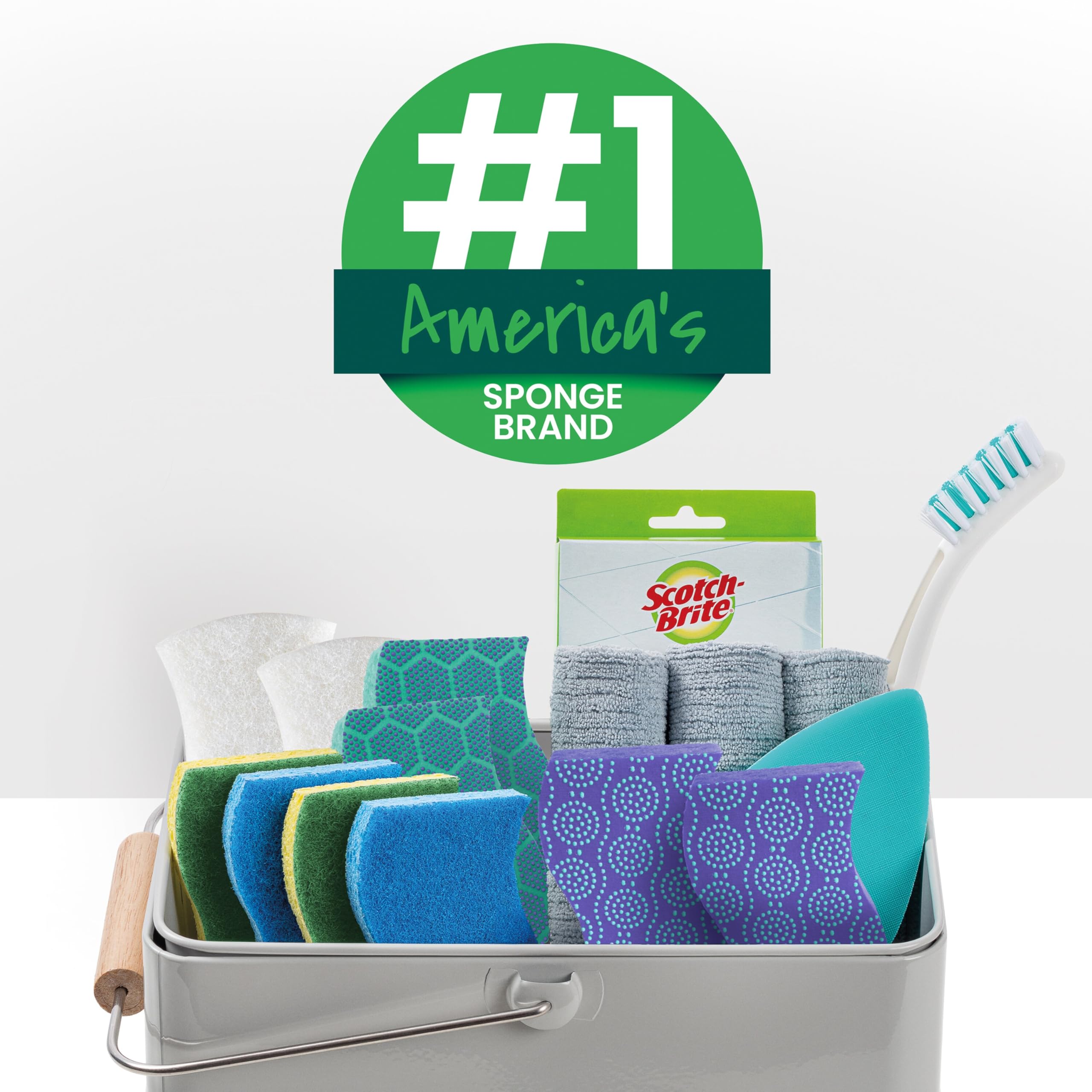 Scotch-Brite Heavy Duty Scrub Sponge, 6 Kitchen Sponges Designed for Tough Messes in the Kitchen that Last 3X Longer*, Best for Cast Iron Skillets and Outdoor Grills, Flexible, Durable, and Strong - Image 11